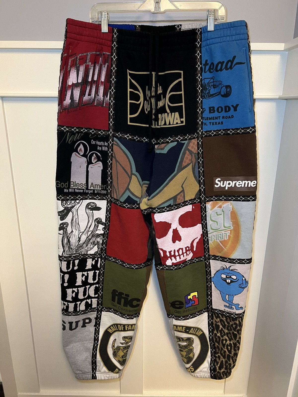 Number (N)ine × Supreme Supreme X Number (N)ine patchwork sweatpants Size US 36 / EU 52 - 1 Thumbnail