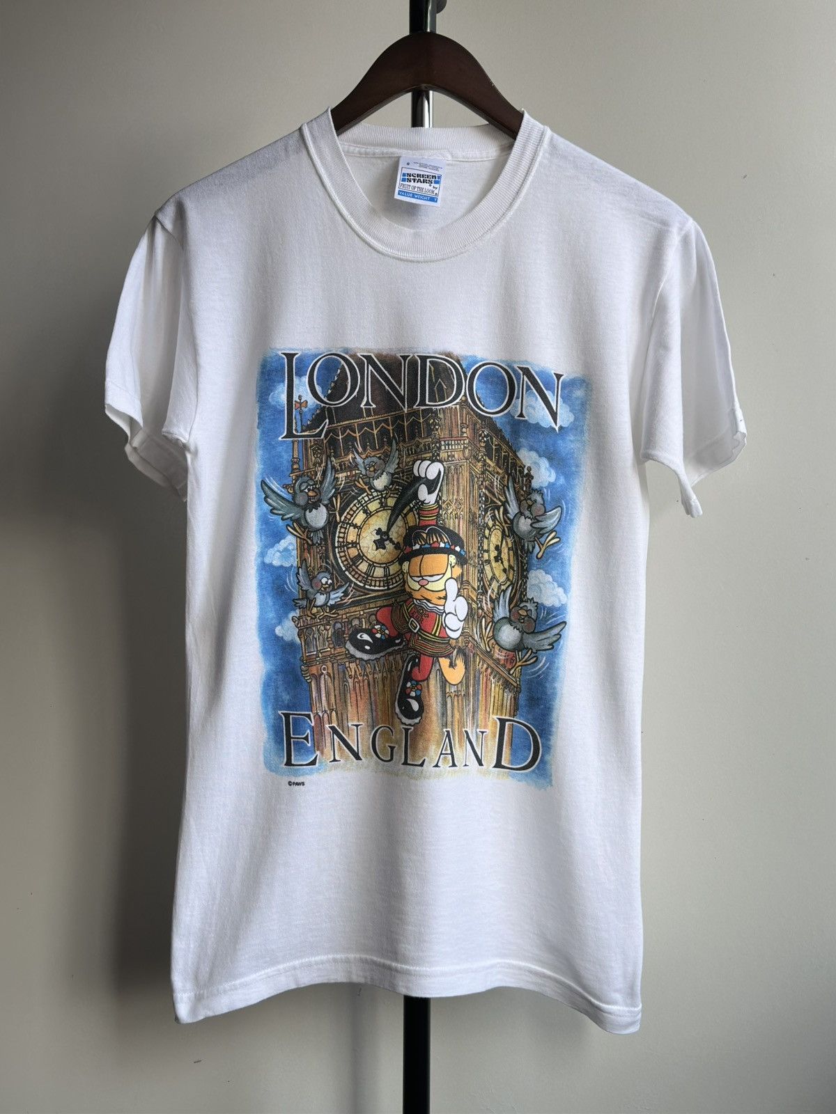 Vintage Vintage 90s Garfield London England Movie Graphic Tee Size US S / EU 44-46 / 1 - 1 Thumbnail