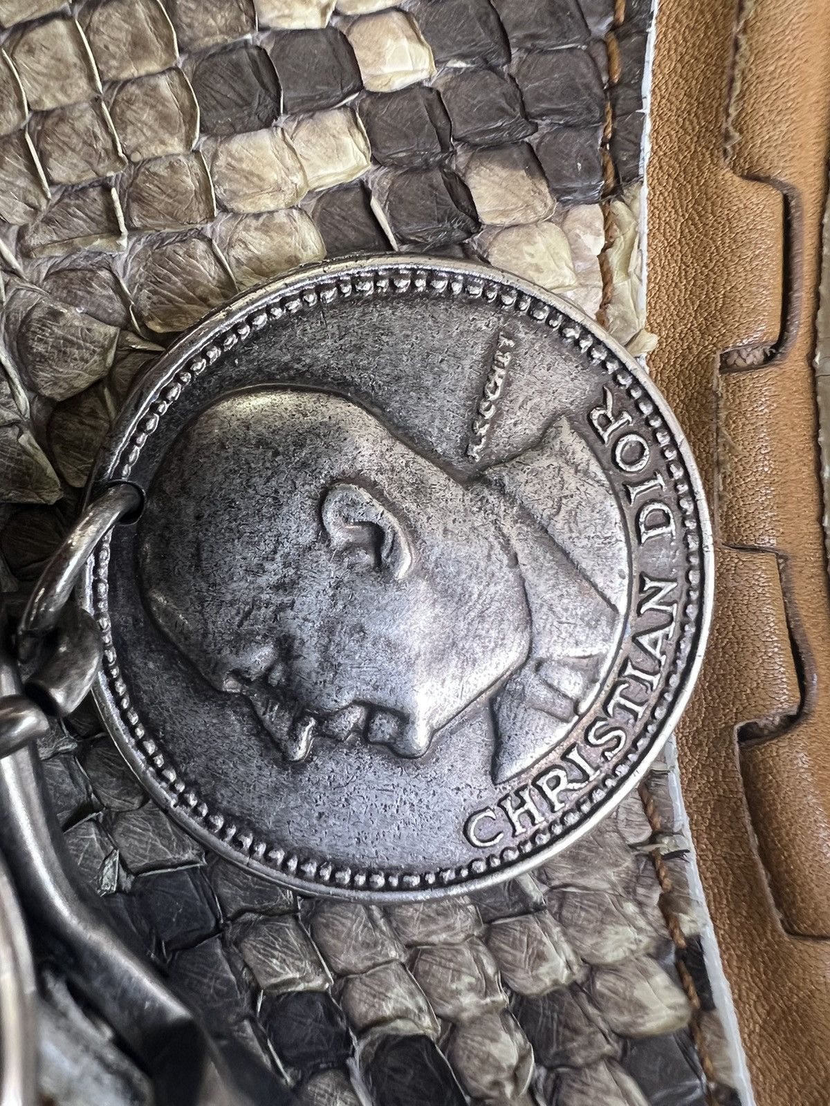 Dior × John Galliano Dior Limited Edition python and alligator skin gaucho Bag Size ONE SIZE - 8 Thumbnail