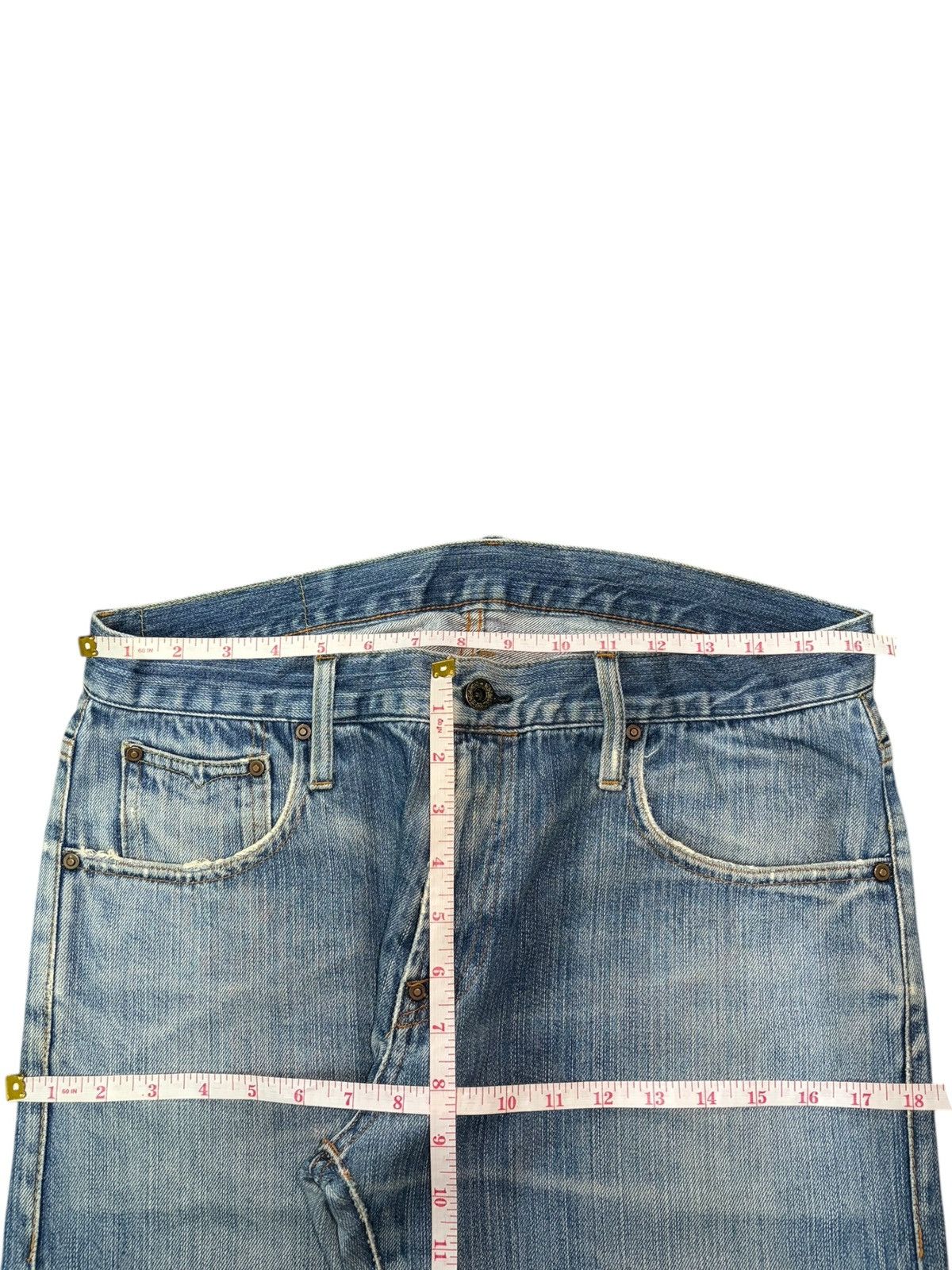 Diesel Vintage Japanese Brand Faded Wash Distressed Jeans Size US 33 - 6 Thumbnail