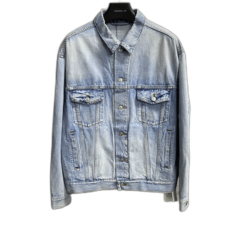 Balenciaga Balenciaga Light Blue Denim Jacket-yf Size US L / EU 52-54 / 3 - 1 Thumbnail