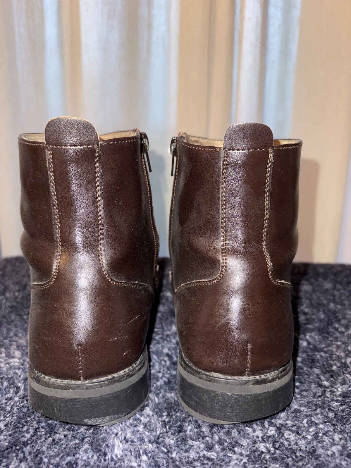 Giorgio Brutini Giorgio Brutini Brown Leather Ankle Boots with Side Zipper Size US 10.5 / EU 43-44 - 4 Thumbnail