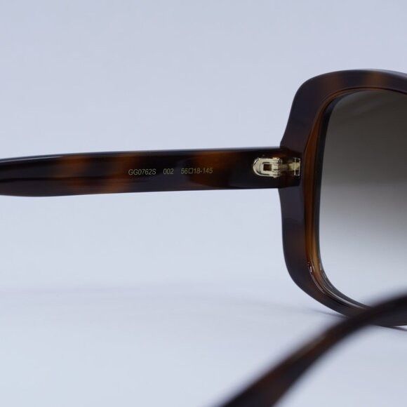 Gucci Gucci GG0762S 002 Sunglasses Havana Square Frame, Brown Size ONE SIZE - 5 Thumbnail