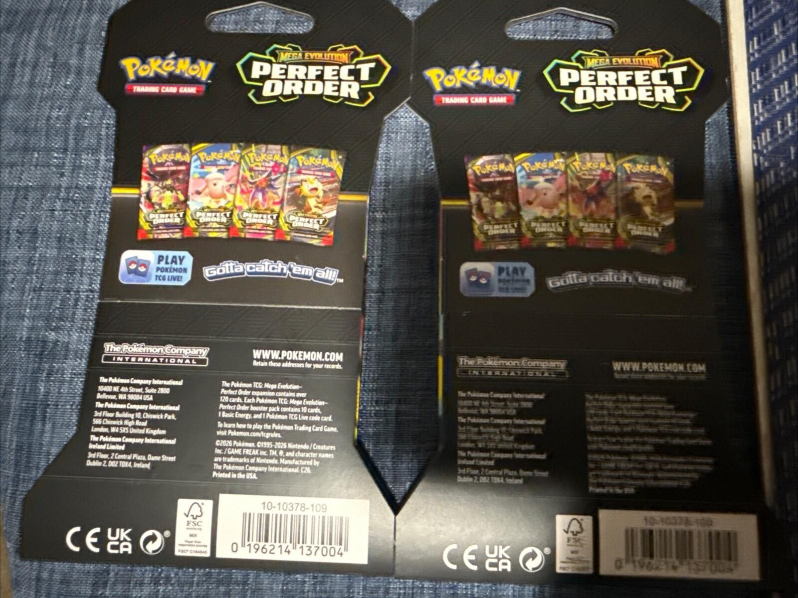 Other Pokemon Perfect Order Sleeved Booster Pack! 6 packs Size ONE SIZE - 4 Thumbnail