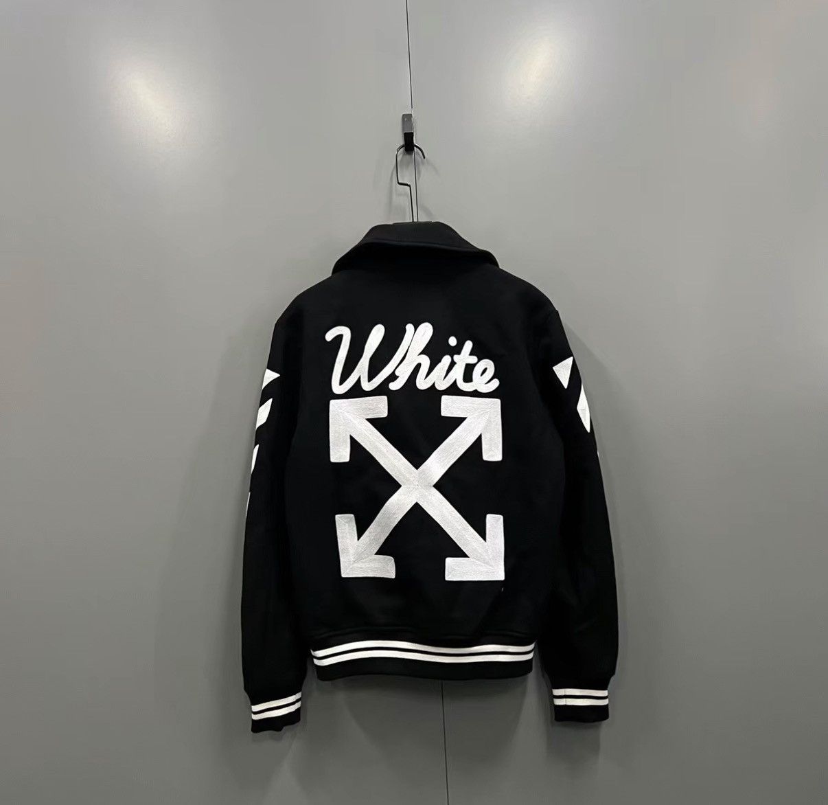 Off-White OFF-WHITE OW Embroidered Logo Baseball Jacket J41 Size US S / EU 44-46 / 1 - 2 Thumbnail