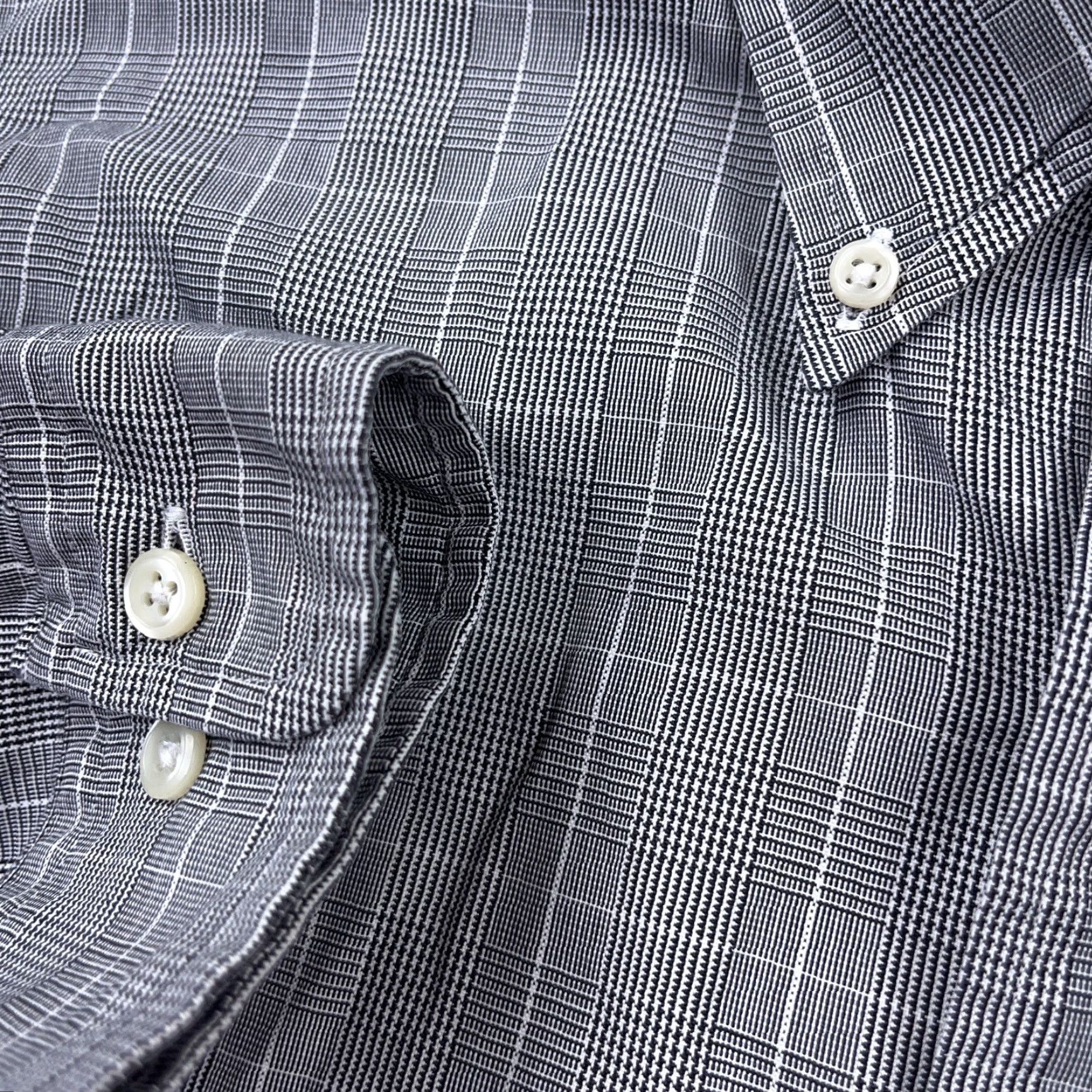 Polo Ralph Lauren Polo Ralph Lauren Shirt Men 16 32 Black Button Up Yarmouth Houndstooth Plaid Pinpoint Size US L / EU 52-54 / 3 - 6 Thumbnail