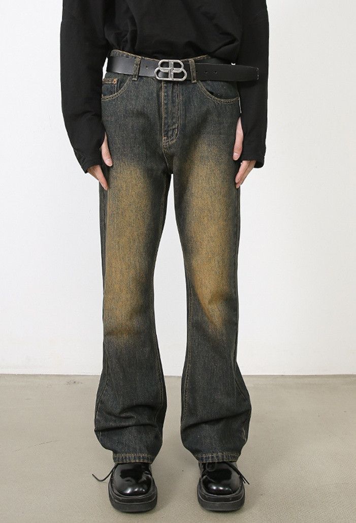 Japanese Brand × Jean Men's vintage distressed washed loose flared jeans Size US 32 / EU 48 - 1 Thumbnail