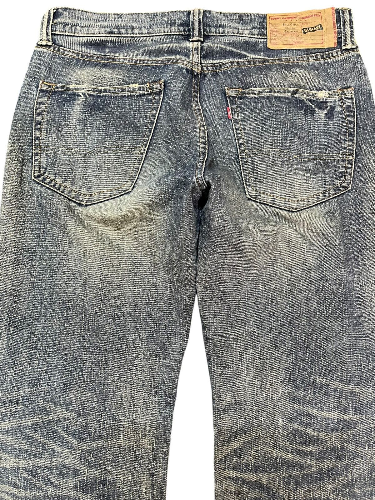 Japanese Brand Vintage GLheart Flare Grunge Distressed Denim Size US 35 - 6 Thumbnail