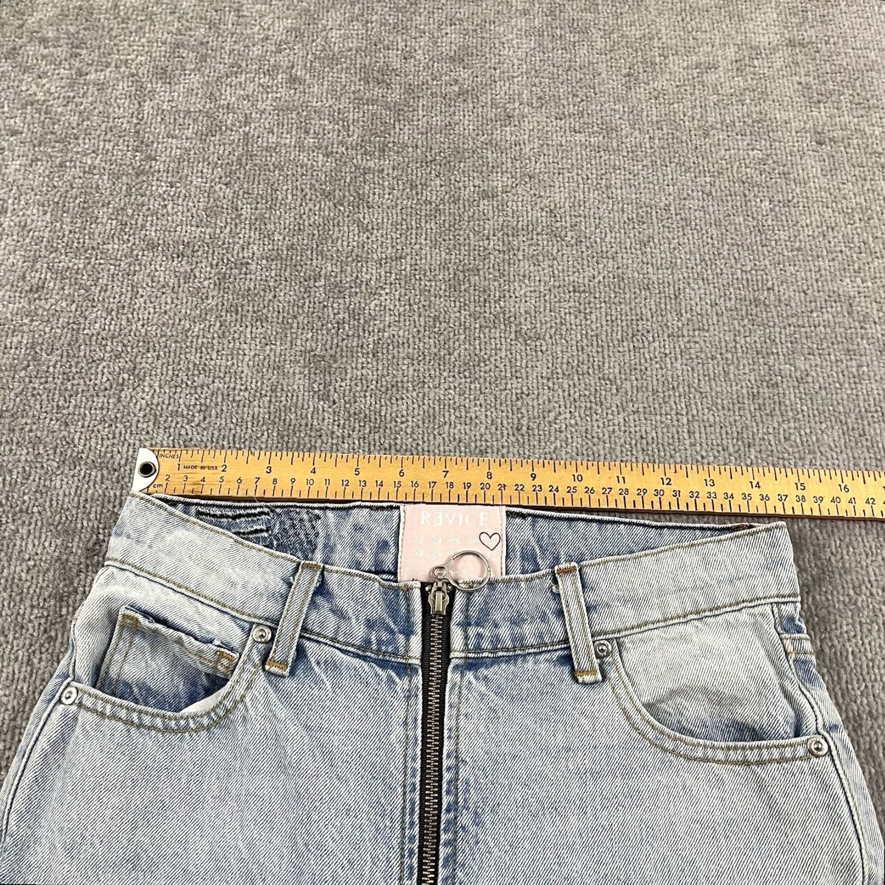 Vintage REVICE Jeans Womens Size 27 Light Blue Denim Full Zip Cropped 5-Pocket USA Size 27" / US 4 / IT 40 - 3 Thumbnail