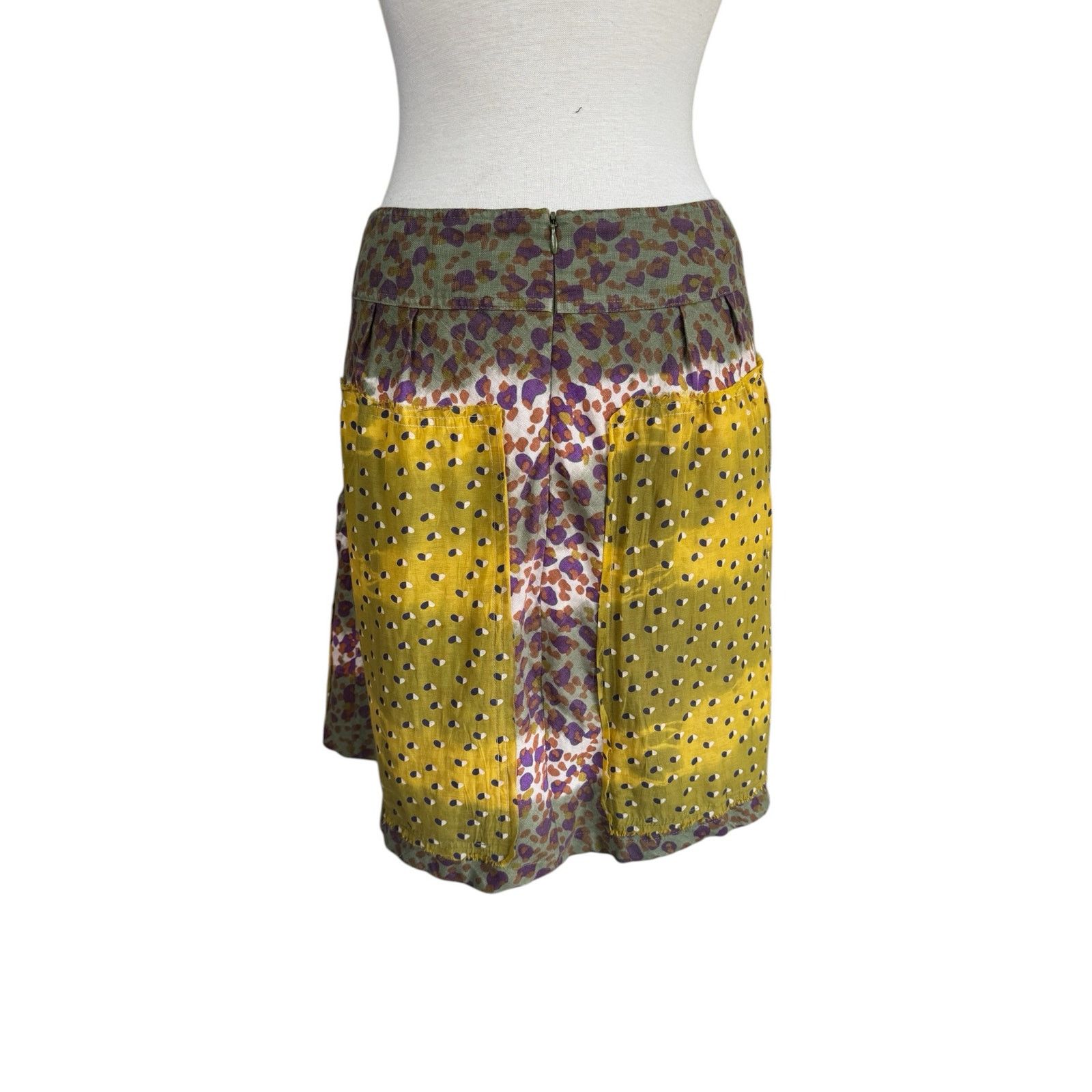 Gregory GREGORY PARKINSON Multicolor Linen Batik Patchwork Skirt 10 Size 32" / US 10 / IT 46 - 3 Thumbnail