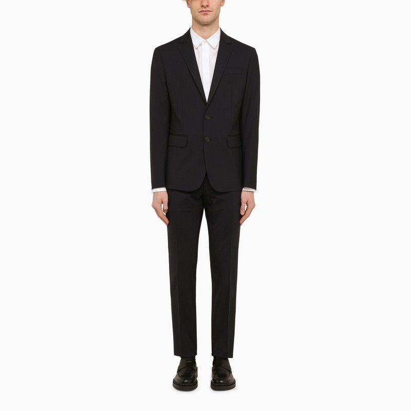 image of Dsquared2 Blue Navy Single-Breasted Wool Suit, Men's (Size Small)