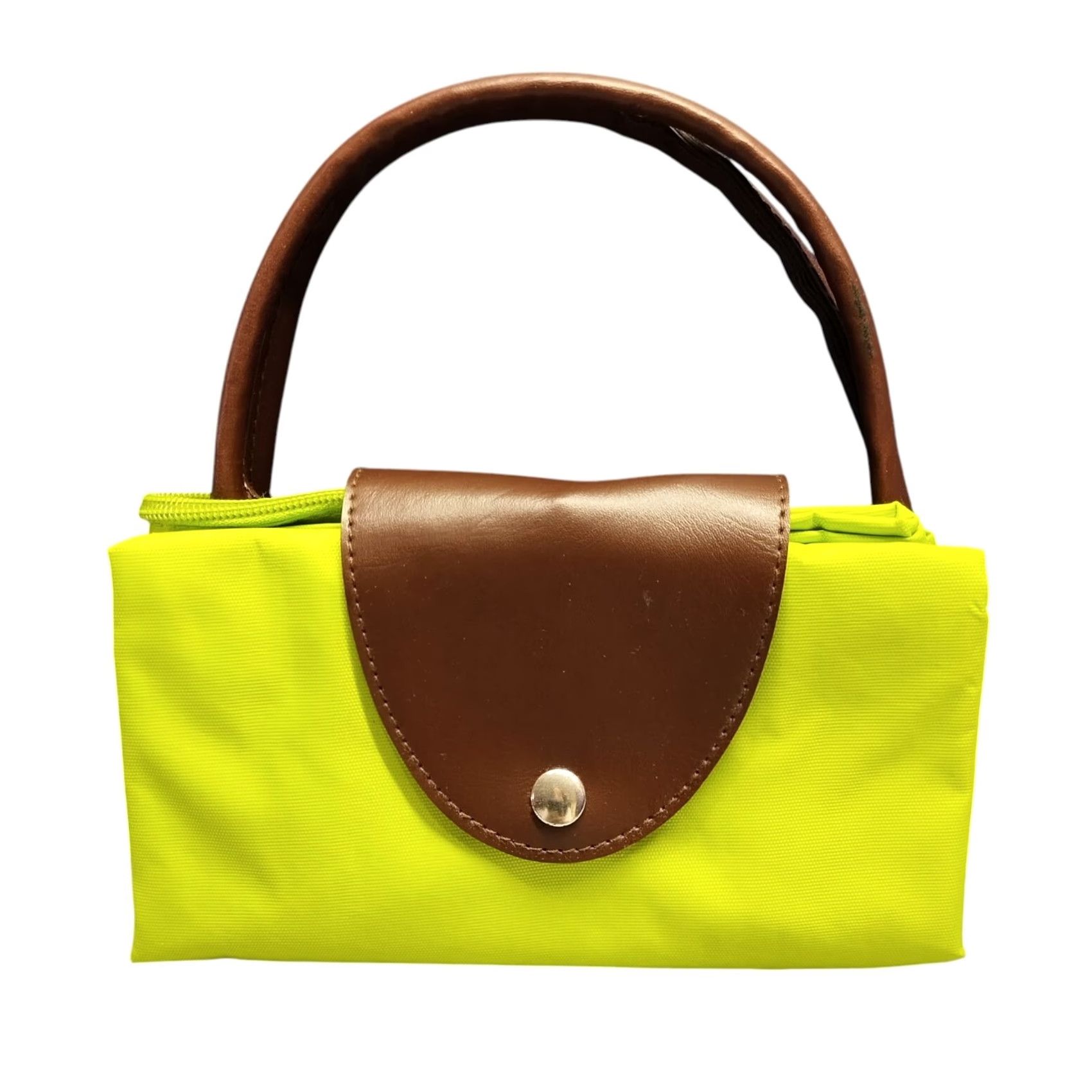 Vintage Bed Bath & Beyond Folding Tote Bag Neon Green Nylon Top Handles Size M / US 6-8 / IT 42-44 - 2 Thumbnail