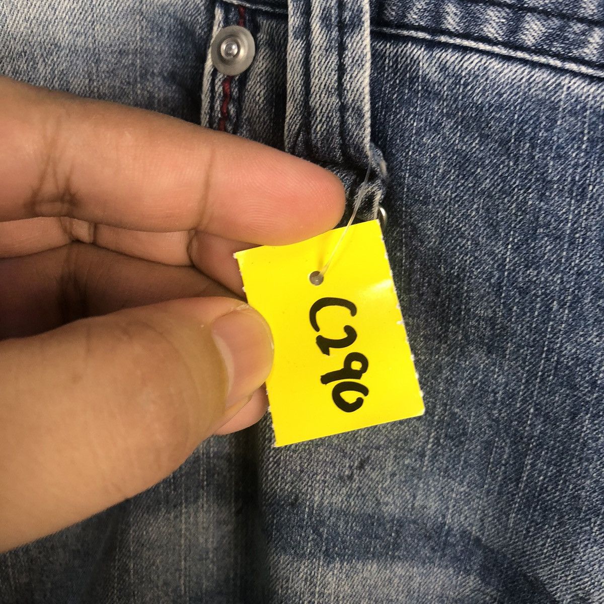 Japanese Brand DL Blue B Cargo Multipocket Blue Pants #C290 Size US 33 - 11 Thumbnail