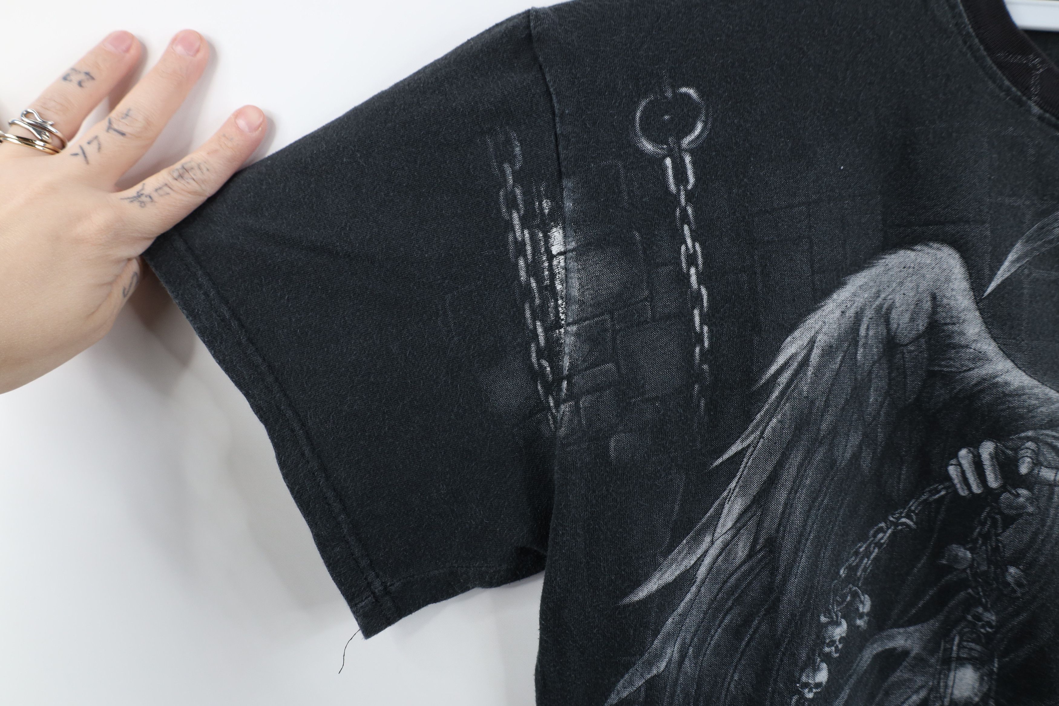 Vintage Vintage 90s Y2K Streetwear Grim Reaper Skull MMA T-Shirt Size US M / EU 48-50 / 2 - 5 Thumbnail