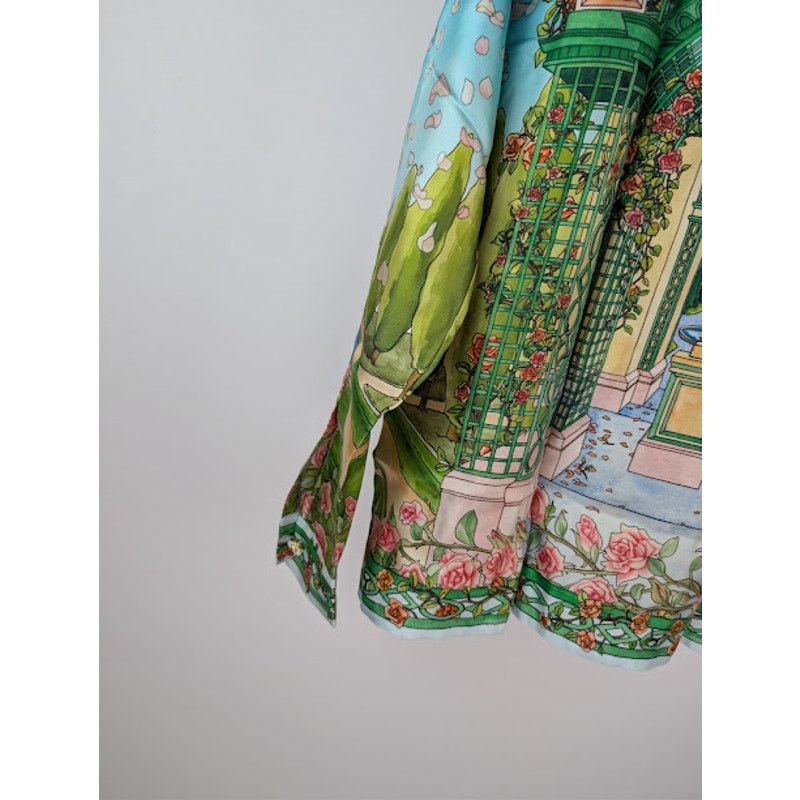 Casablanca o1rshd1 L'Amour En Fleur Long Sleeve Silk Shirt in Multi Size US XL / EU 56 / 4 - 14 Thumbnail