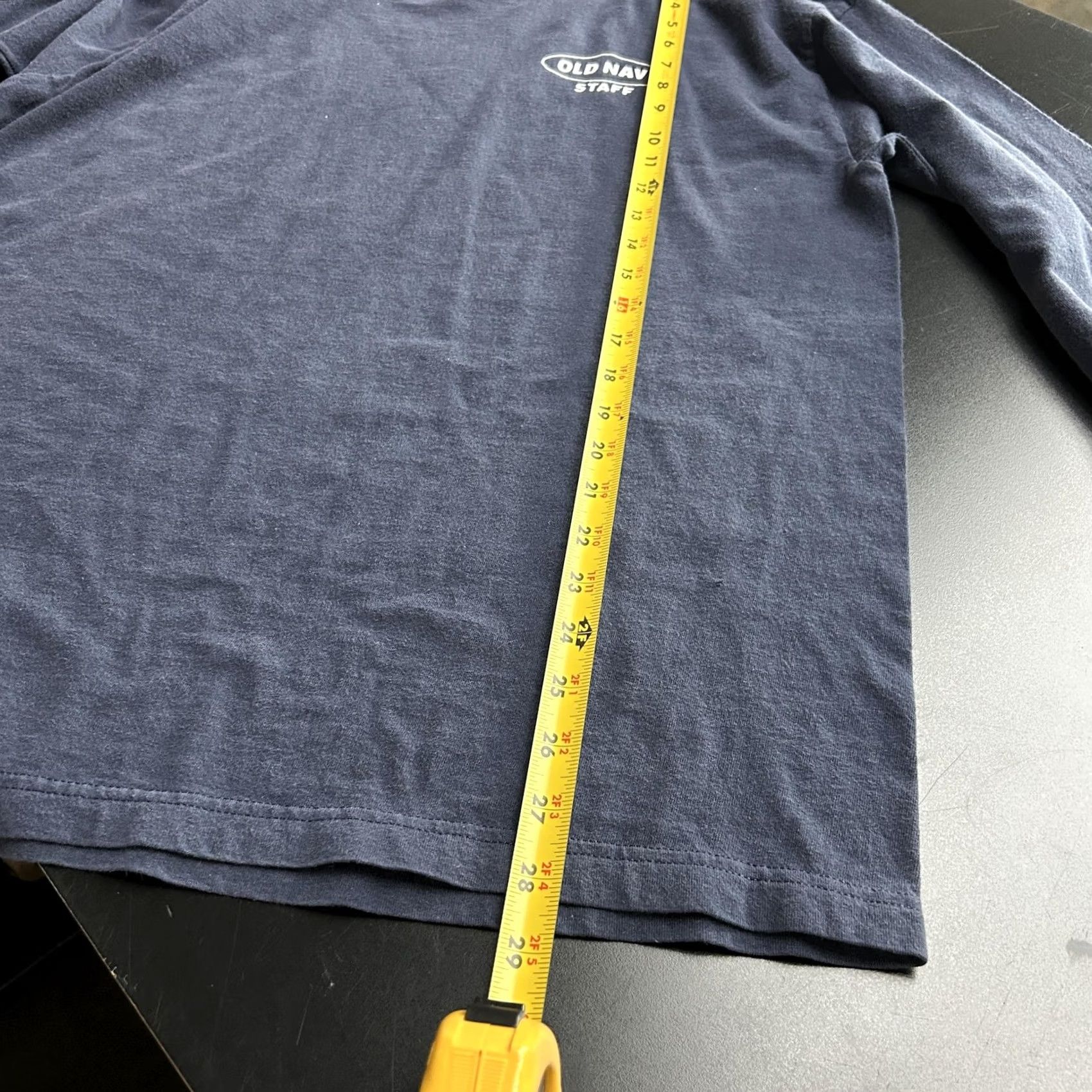 Old Navy Old Navy Mens T-Shirt Staff Logo Long Sleeve Navy Blue Cotton Crew Neck T-Shirt Medium Size US M / EU 48-50 / 2 - 6 Thumbnail