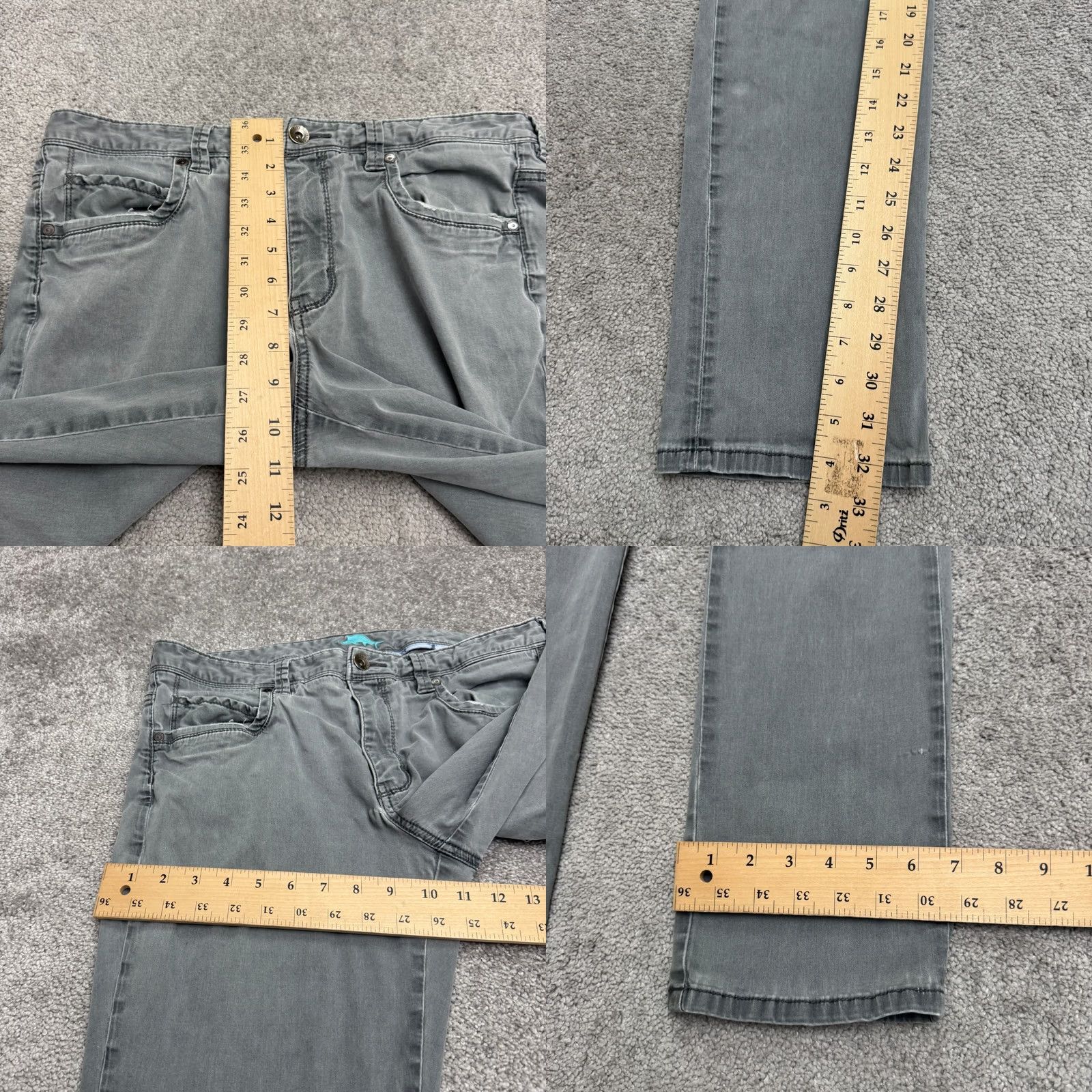 Tommy Bahama Tommy Bahama Pants Mens Straight Leg Gray 34x34 Cotton Stretch 5-Pocket Casual Size US 34 / EU 50 - 10 Thumbnail