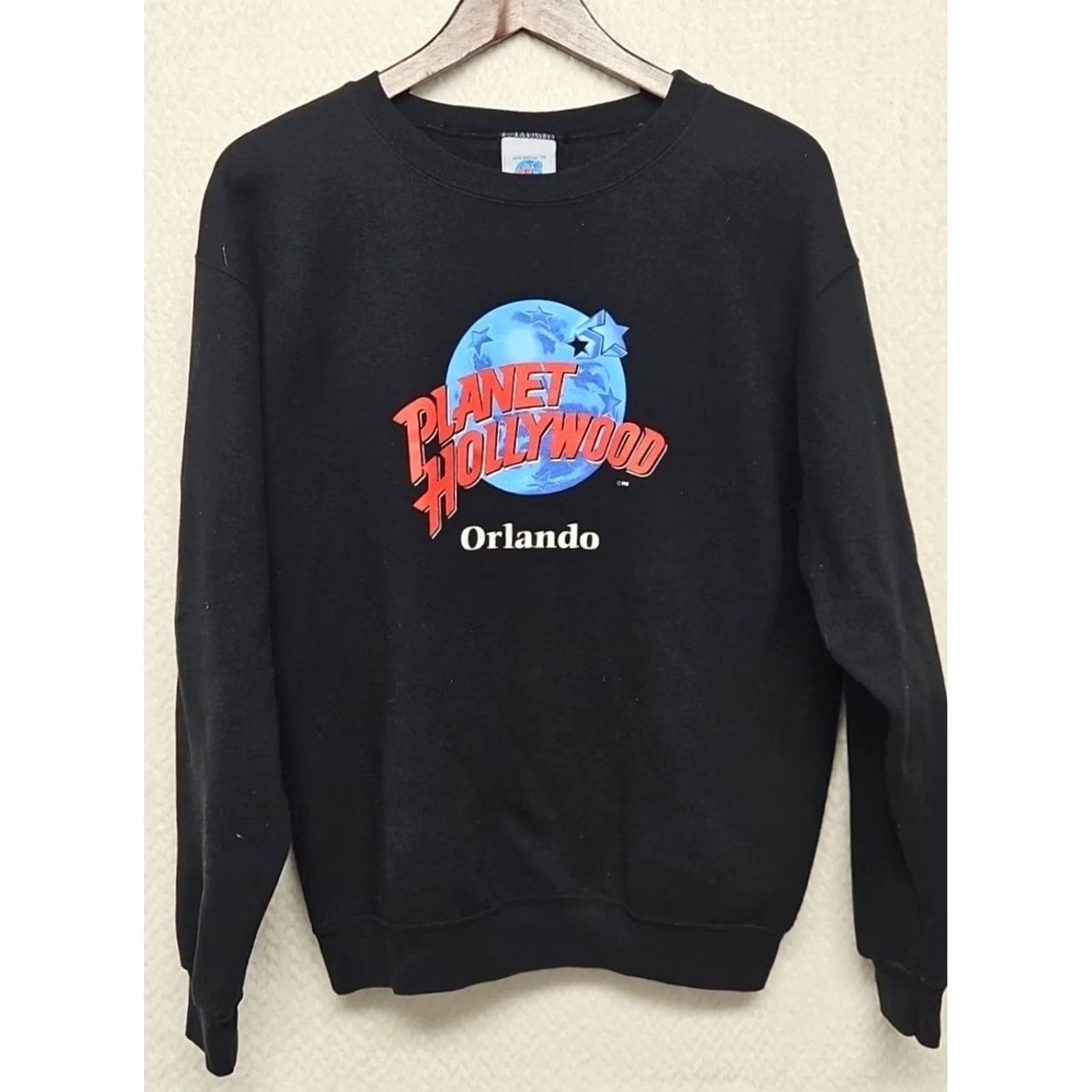 Planet Hollywood VINTAGE Planet Hollywood Sweatshirt Crewneck Pullover Black Long Sleeve Men's L Graphic Print USA 90s Size US L / EU 52-54 / 3 - 3 Thumbnail