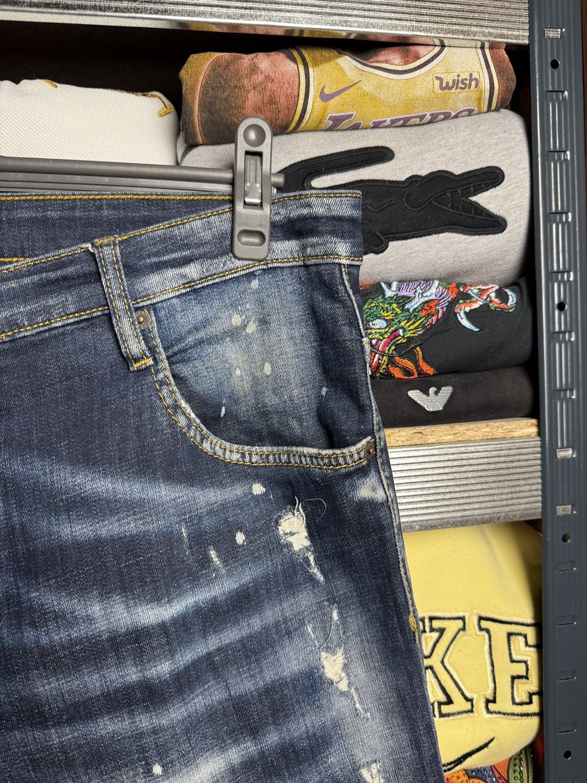 Dsquared2 Vintage Dsquared2 Distressed Raw Denim Pants Y2K Japan Style Size US 36 / EU 52 - 5 Thumbnail