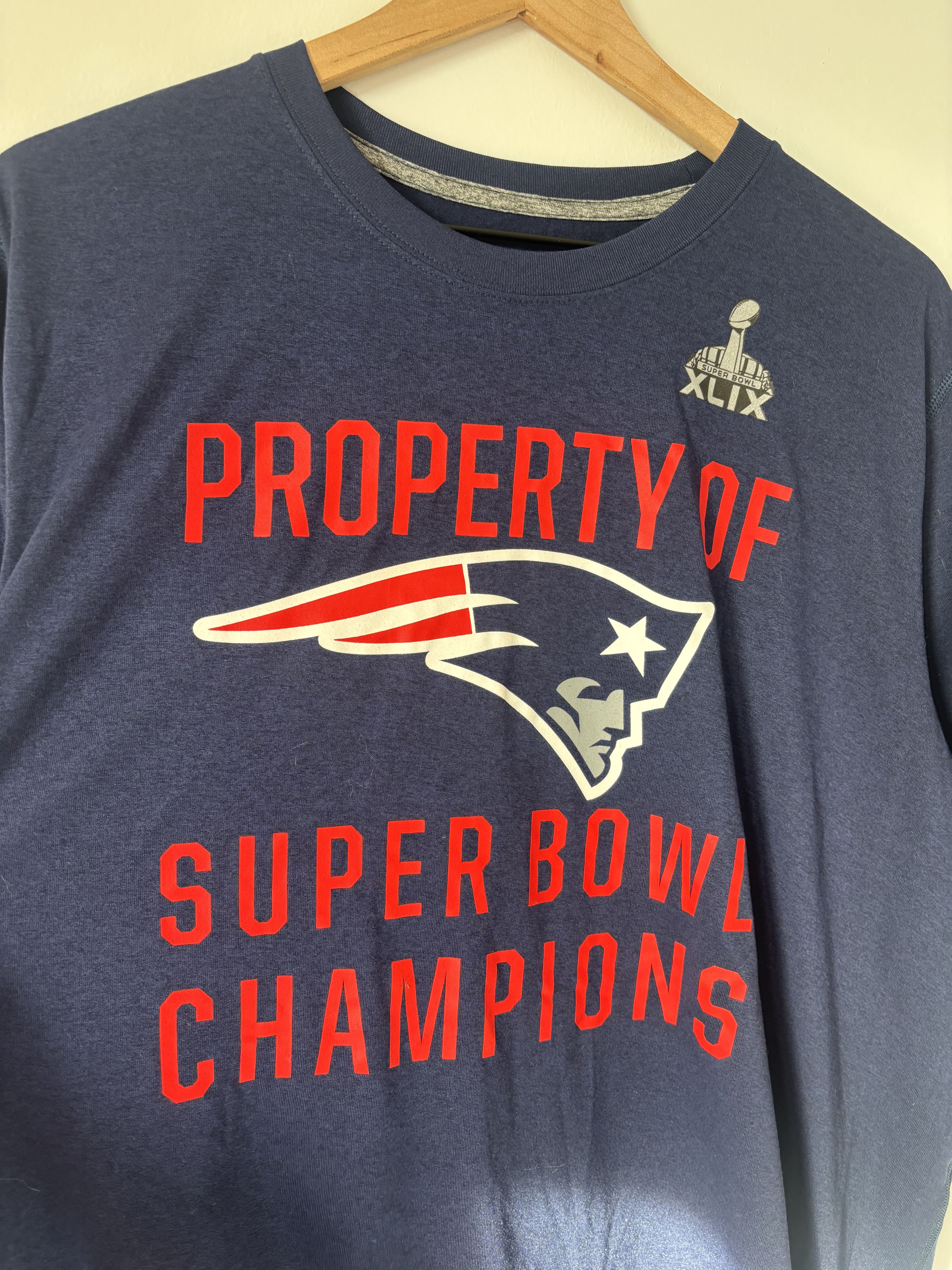 Nike Nike Dri Fit Patriots Super Bowl Champions Tee XL Navy Size US XL / EU 56 / 4 - 6 Thumbnail