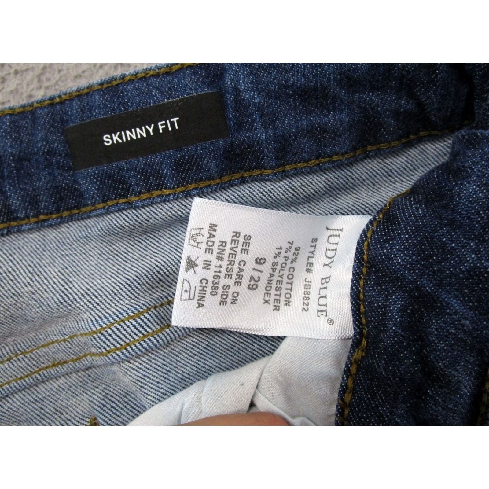 Denime Judy Blue Womens Cuffed Distressed Denim Skinny Fit Blue Jeans 9/29 Regular Size 29 Womens Jeans Blue Skinny Womens Size 29" - 5 Thumbnail