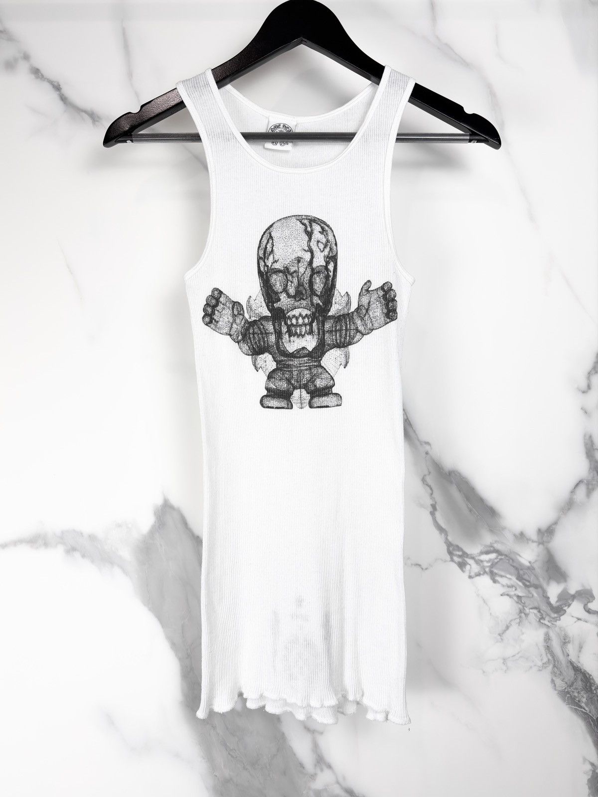 Chrome Hearts Chrome Hearts Vintage Foti Skull Logo Tank Top White Size US S / EU 44-46 / 1 - 1 Thumbnail