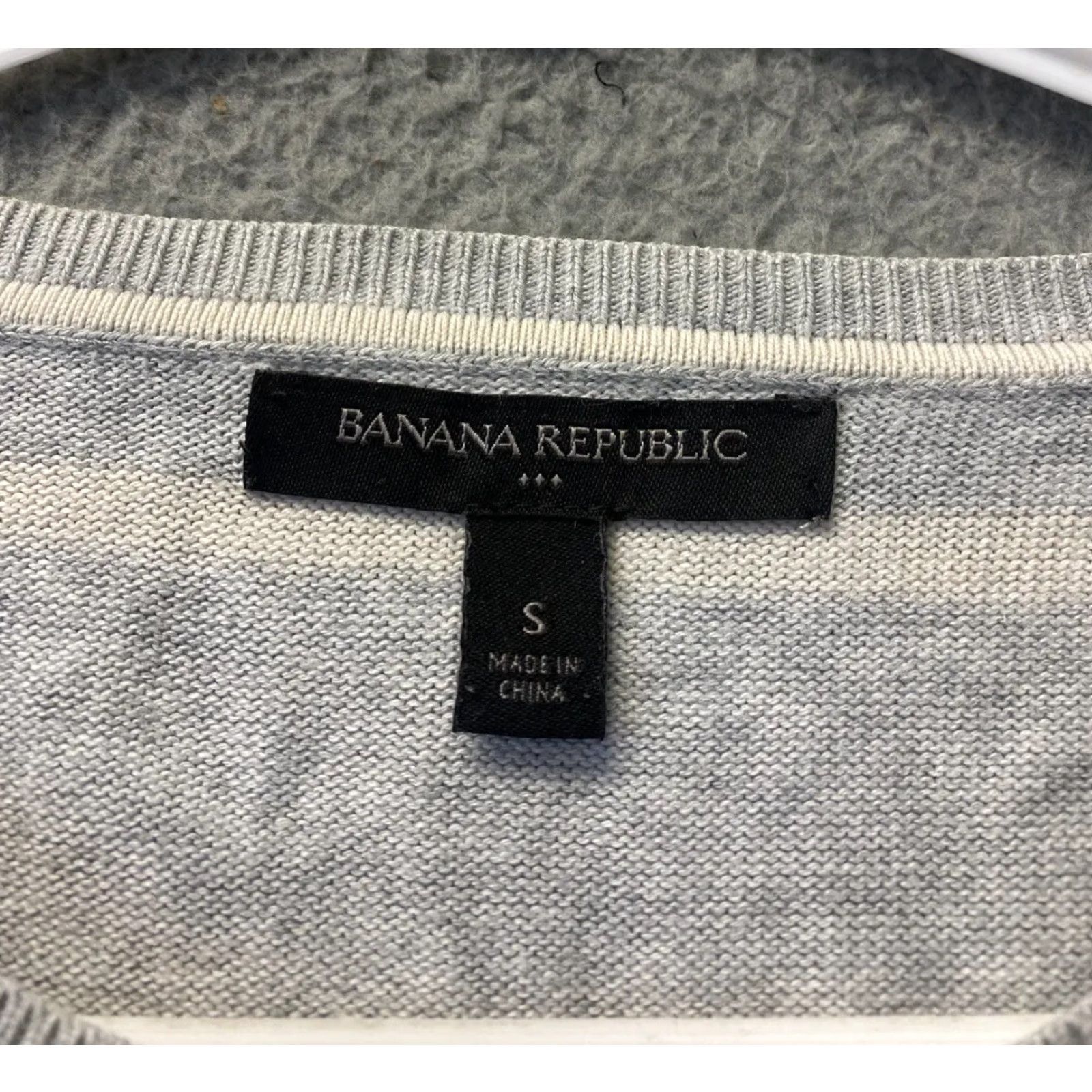 Banana Republic Banana Republic Sweater Mens S Gray Striped Long Sleeve Pullover Casual /106-26 Size US S / EU 44-46 / 1 - 2 Thumbnail