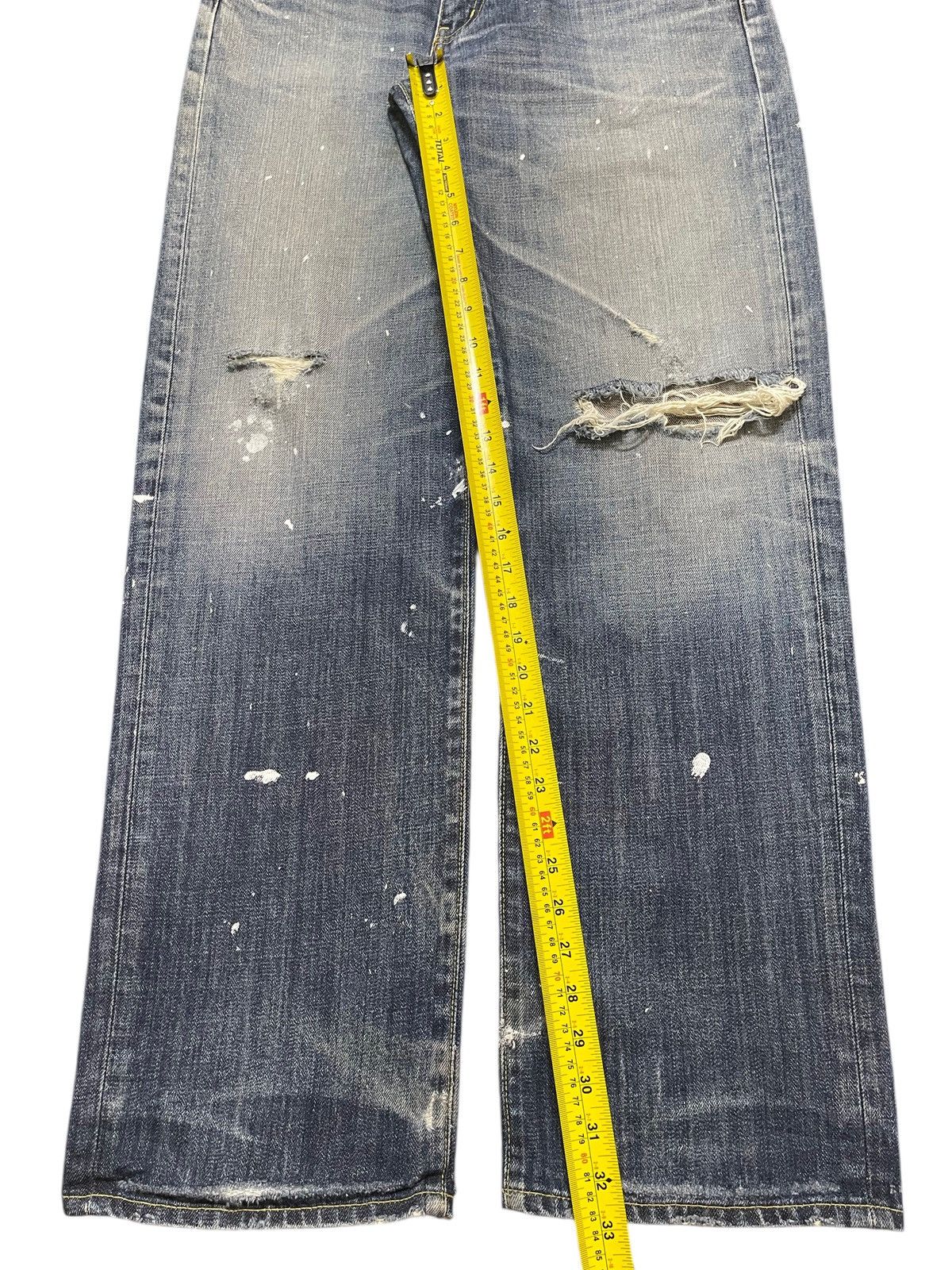 Uniqlo Vintage Japan Uniqlo Faded Wash Paint Splatter Distressed Size US 34 / EU 50 - 13 Thumbnail