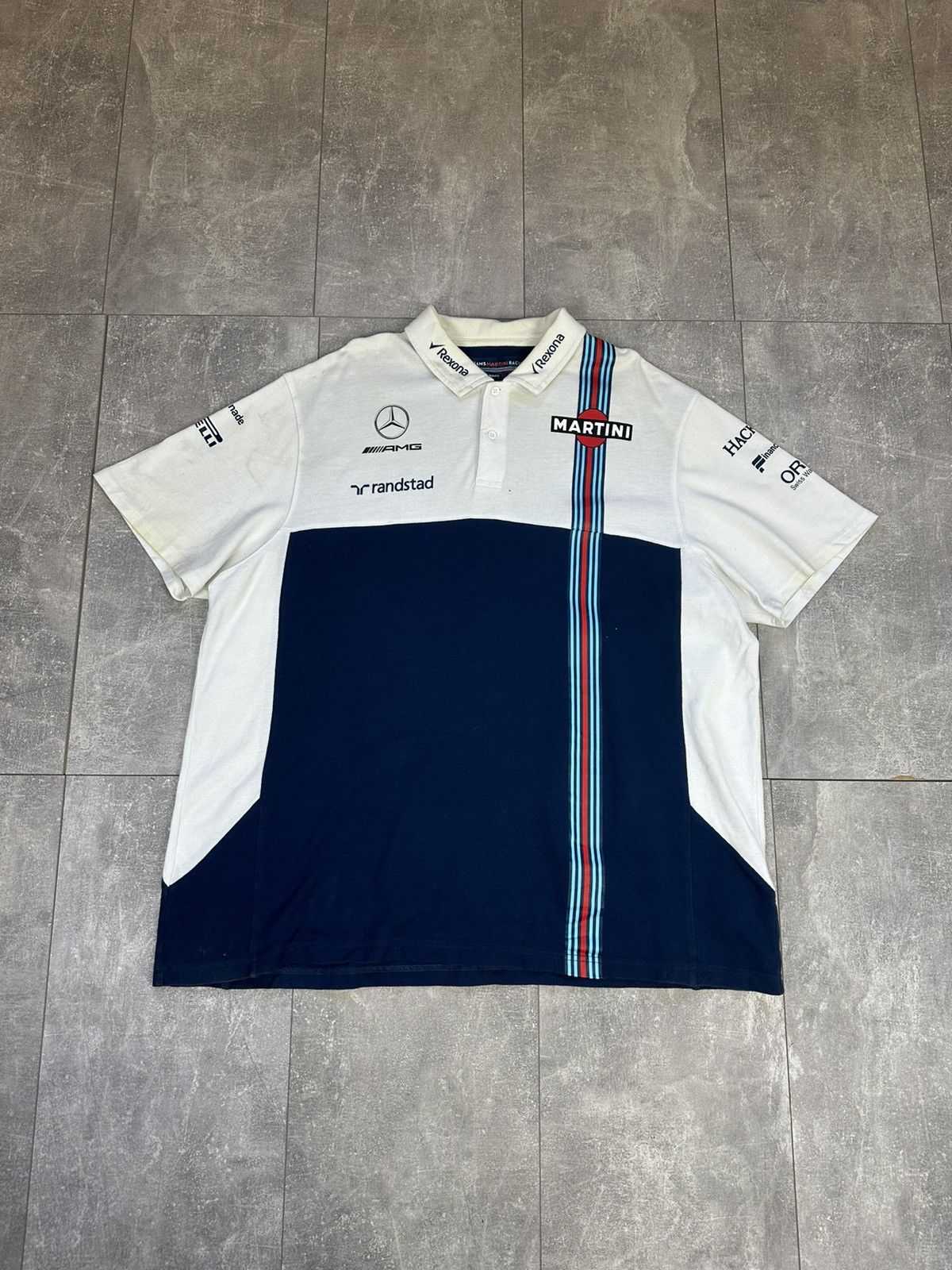 Hackett Men’s distressed polo xxxl Mercedes martini racing Size US XXL / EU 58 / 5 - 1 Thumbnail