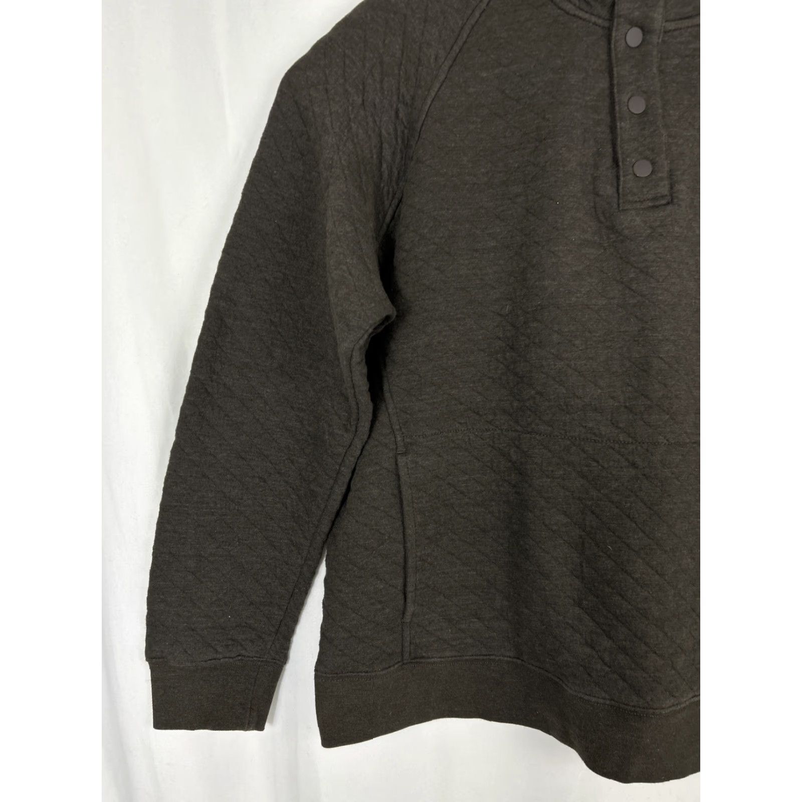 Eddie Bauer Eddie Bauer Mens XL Pullover Quilted Brown 1/4 Snap Pouch Pocket Sweater Size US XL / EU 56 / 4 - 2 Thumbnail