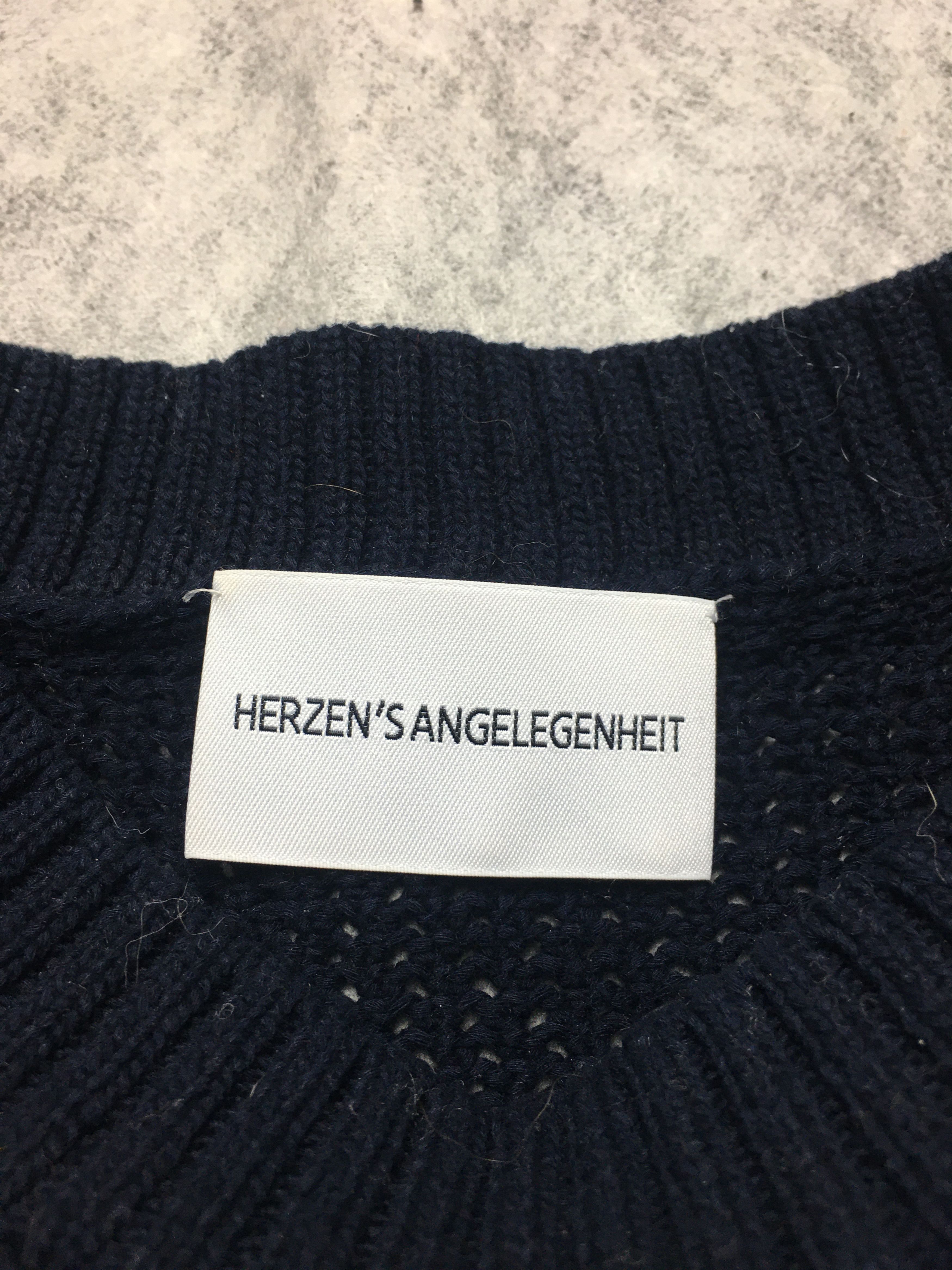 Other HERZEN'S ANGELEGENHEIT Cotton Knit Top Navy Blue EU 36 Size M / US 6-8 / IT 42-44 - 8 Thumbnail