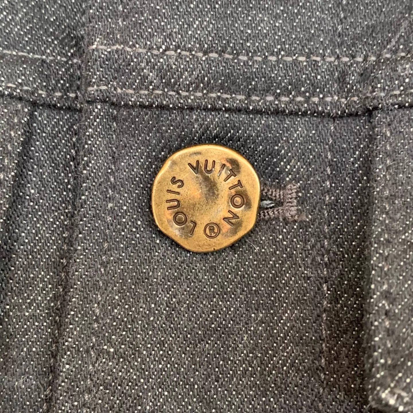 Louis Vuitton Louis Vuitton Gray Monogram Eclipse Denim Jacket Size US L / EU 52-54 / 3 - 6 Thumbnail