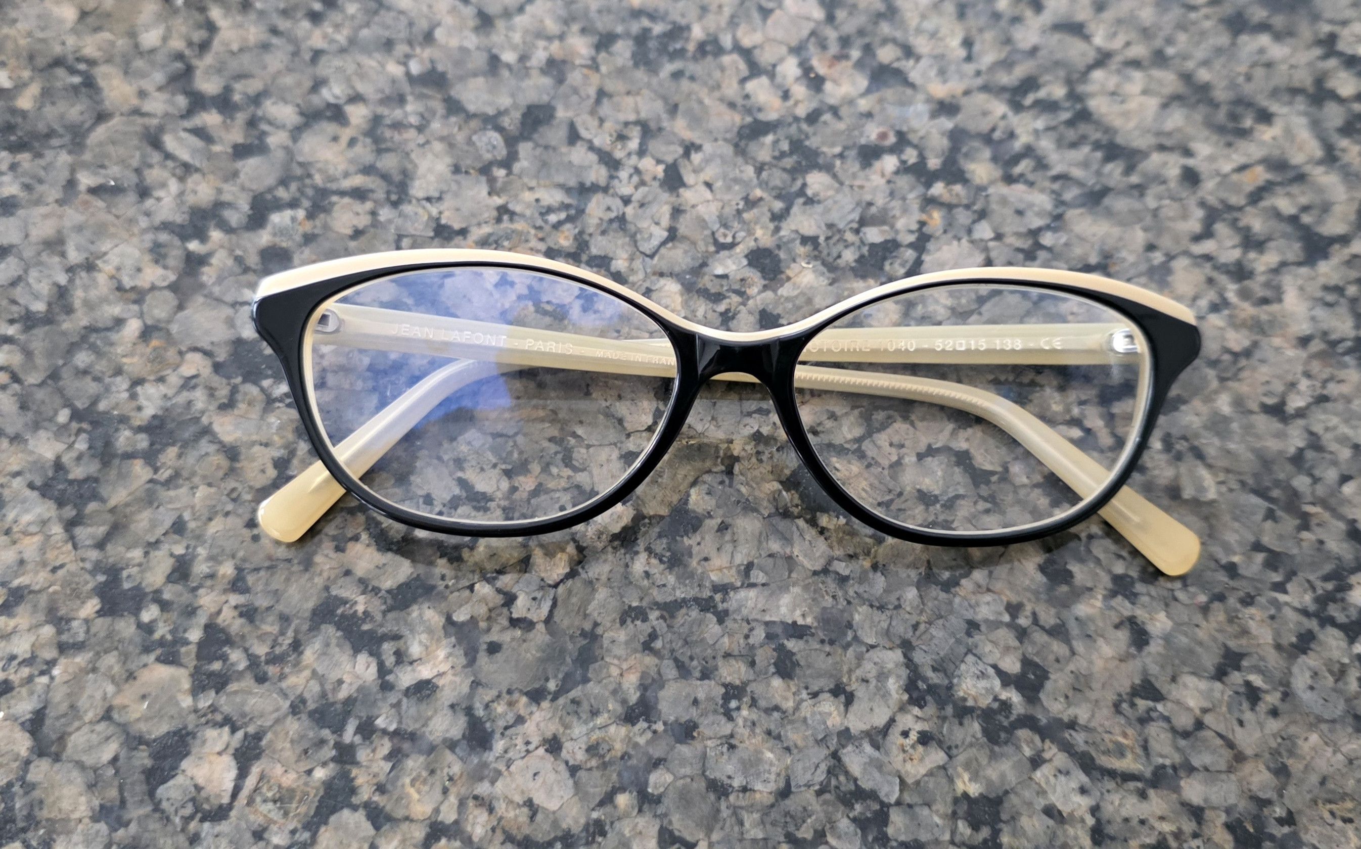 Other Jean Lafont Eyeglasses Victoire 1040 Gloss Black/Tan Cat Size ONE SIZE - 6 Thumbnail