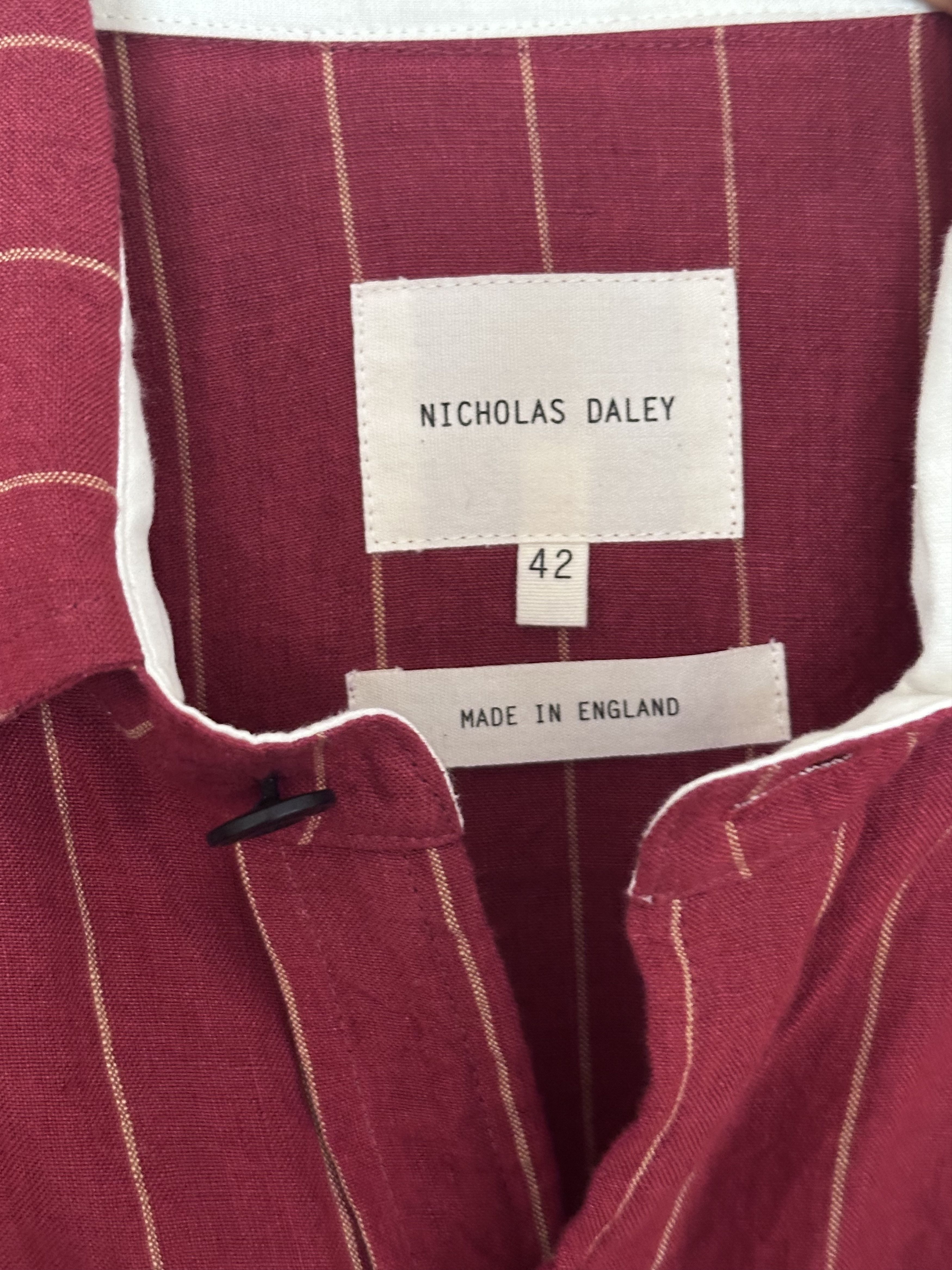 Nicholas Daley Nicholas Daley Patchwork Pinstriped Shirt Jacket Size US XL / EU 56 / 4 - 2 Thumbnail