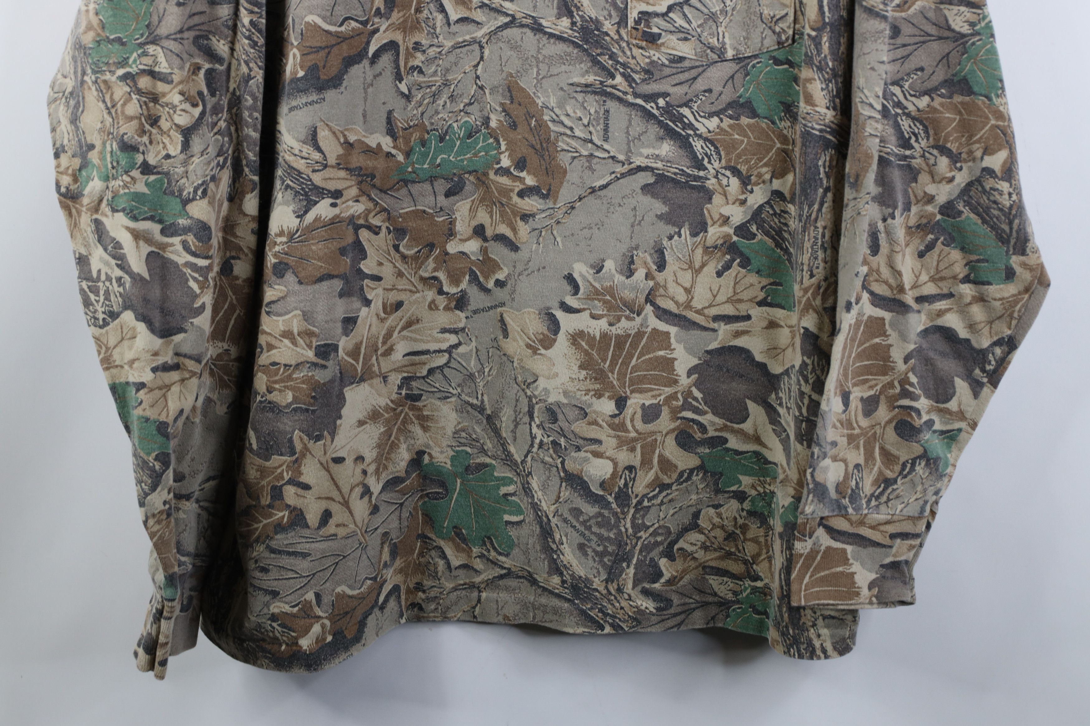 Vintage Vintage 90s Streetwear Camouflage Mock Neck T-Shirt Cotton Size US XL / EU 56 / 4 - 3 Thumbnail