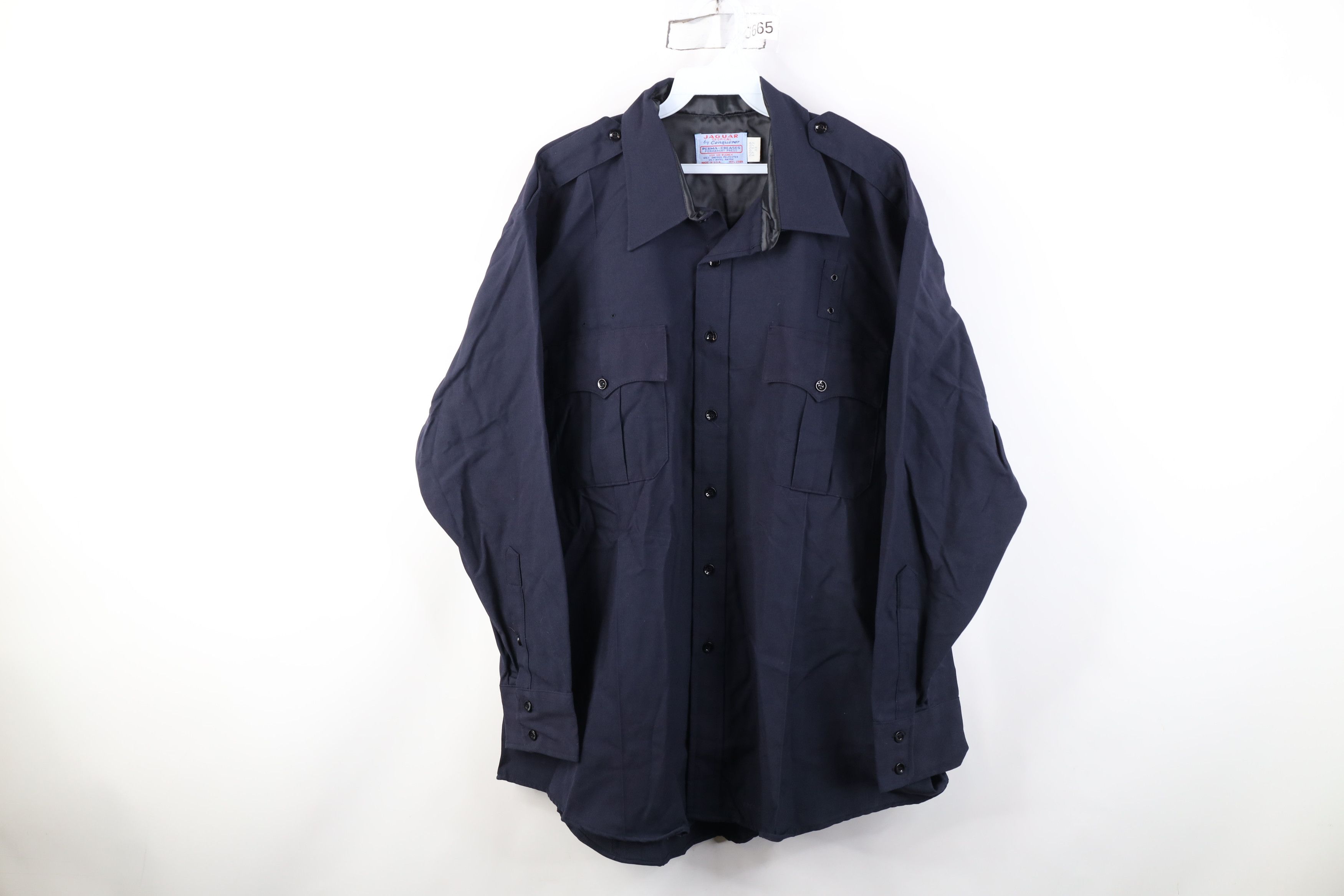 Vintage Vintage 70s Military Gabardine Blend Knit Button Shirt USA Size US M / EU 48-50 / 2 - 1 Thumbnail