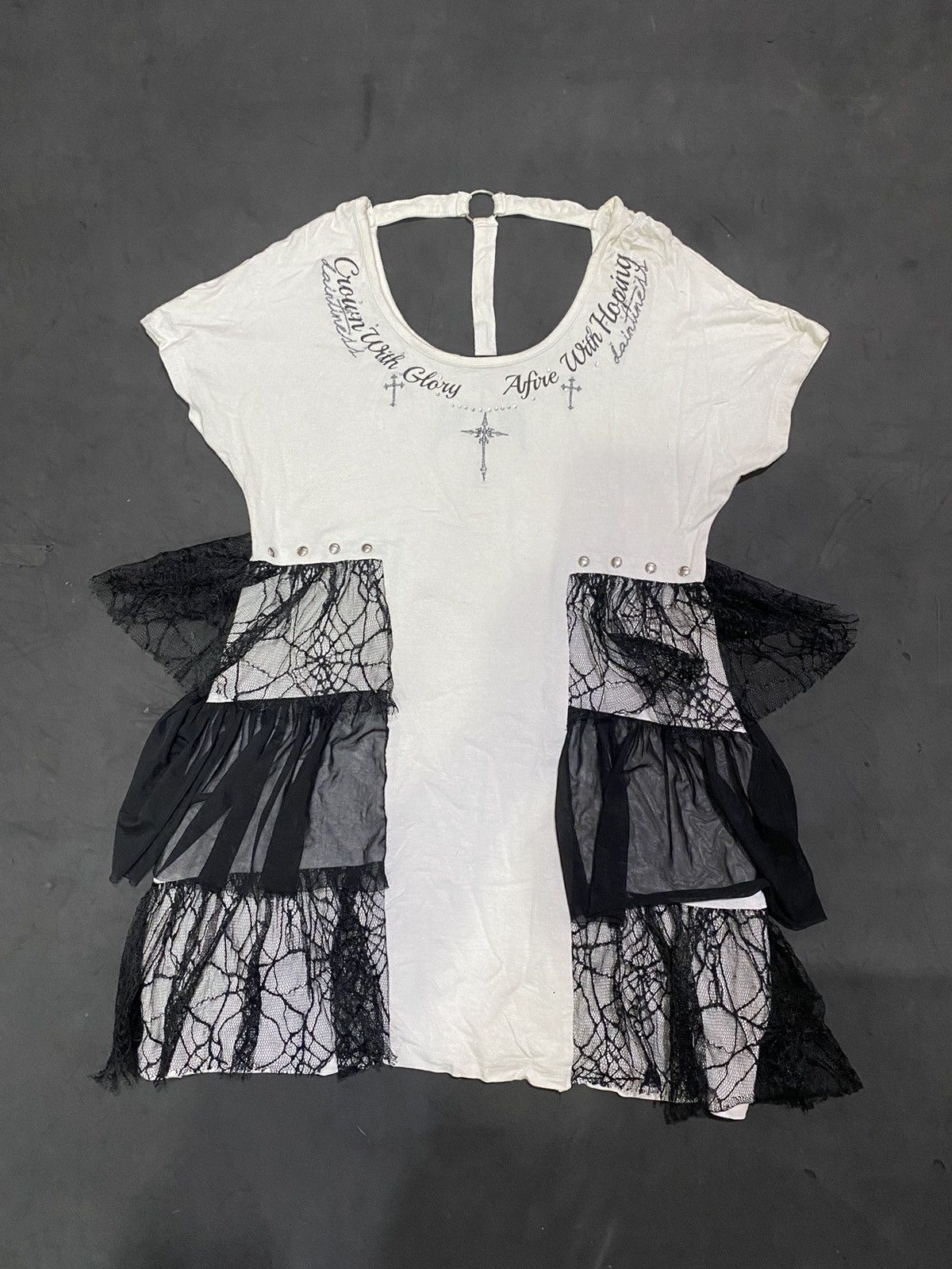 image of If Six Was Nine x Kmrii Bindingofferjapanese Ghostofharlem Gothic Styled Tees in White (Size Medium