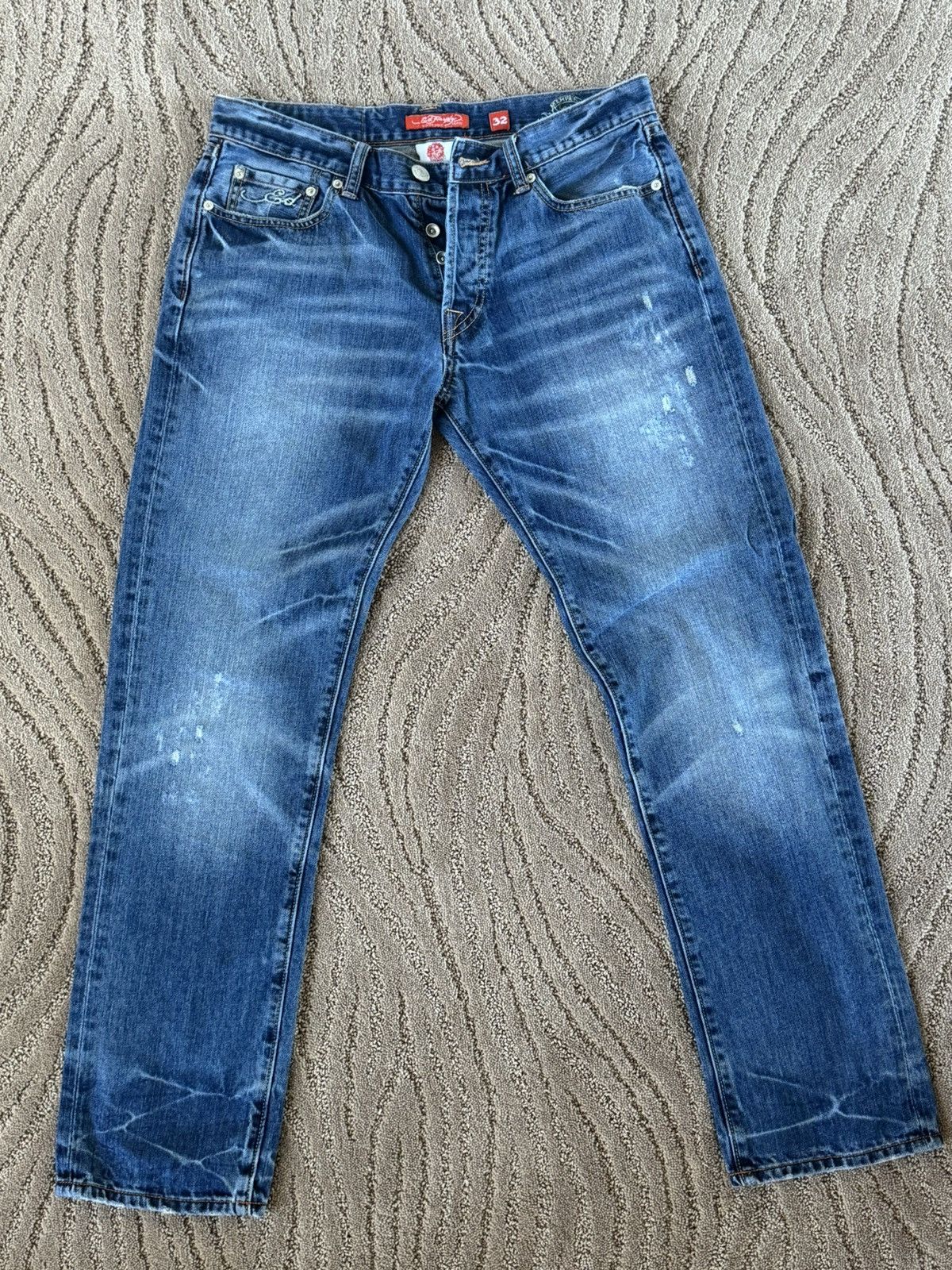 Ed Hardy 2009 Distressed DON ED HARDY wolf jeans ed hardy jeans Size US 32 / EU 48 - 4 Thumbnail