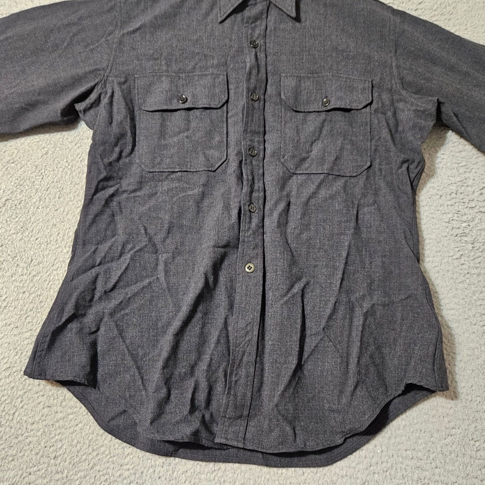 Vintage Cadet Store West Point Men's Long Sleeve Button Down Shirt Gray 16.5 1964 Size Regular Mens Size US XL / EU 56 / 4 - 5 Thumbnail