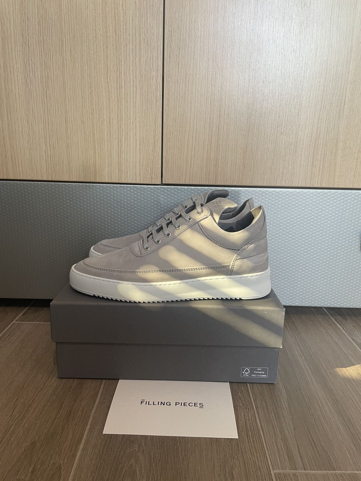 Filling Pieces Filling Pieces Leather Sneakers Grey Size US 7 / EU 40 - 2 Thumbnail
