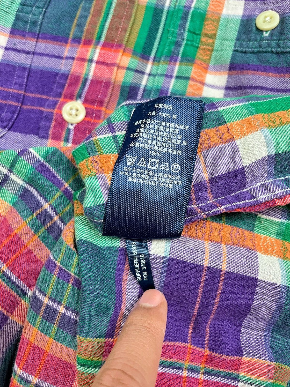 Polo Ralph Lauren × RRL Ralph Lauren × Ralph Lauren Y2K Ralph Lauren Double Pocket Multicolor Plaid Flannel Size US S / EU 44-46 / 1 - 10 Thumbnail