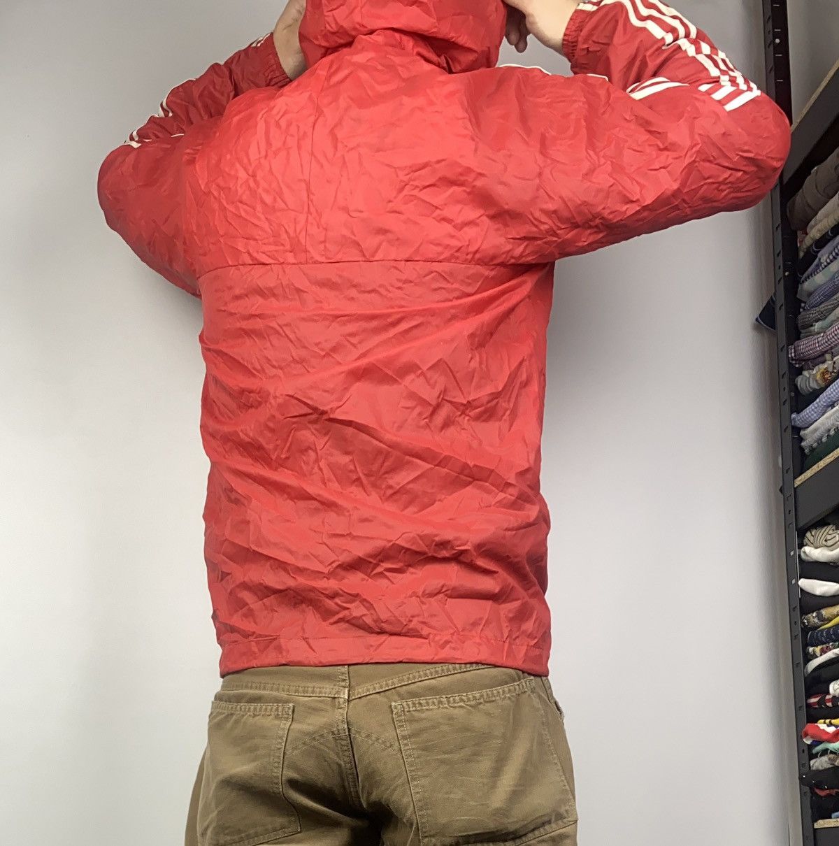 Adidas × Vintage Rare 80s Vintage AdidasTrack Rain Jacket Transformer Bag Size US S / EU 44-46 / 1 - 17 Thumbnail
