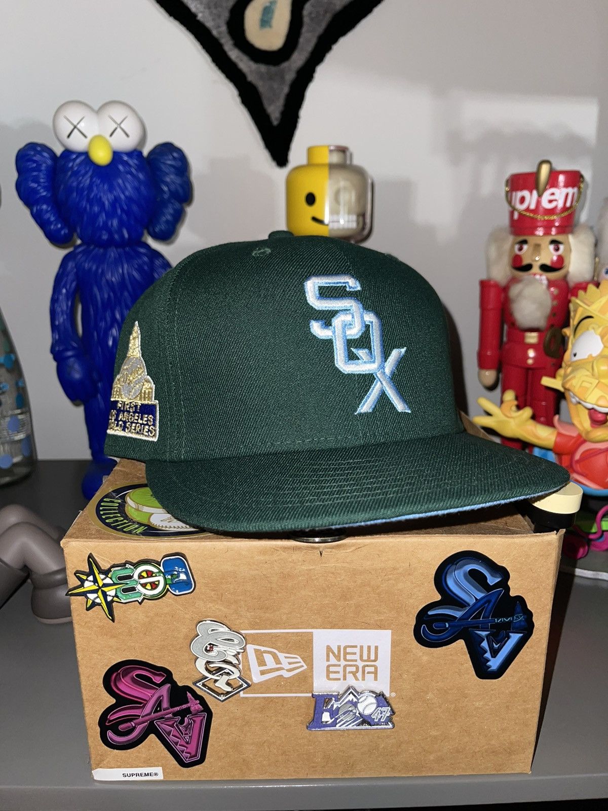 image of 7 3/8 Hat Club Wintergreen Chicago White Sox Icy Blue Uv, Men's (Size 38)