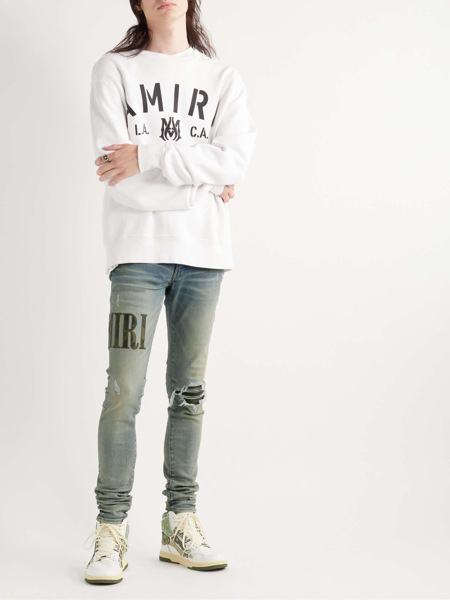 Amiri o1mle0925 Core Applique Jeans in Clay Indigo Size US 38 / EU 54 - 2 Thumbnail