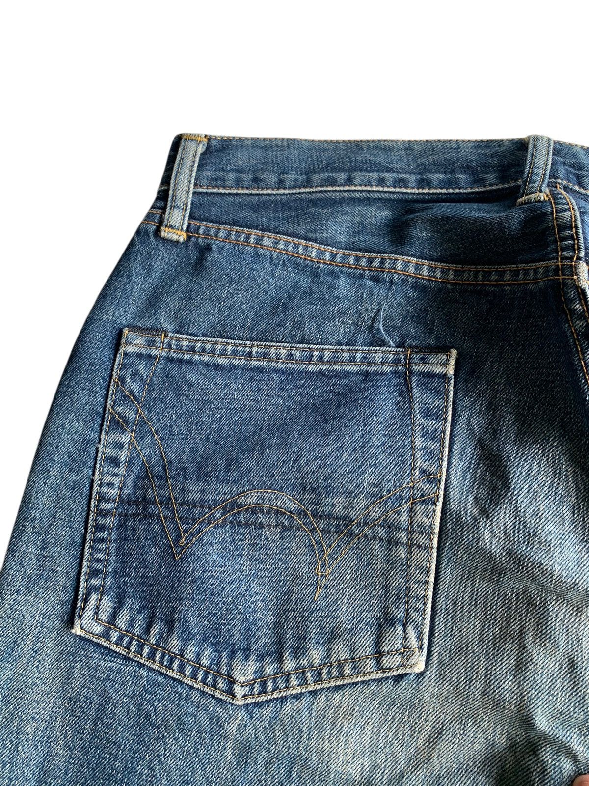 Edwin VINTAGE EDWIN 505 SELVEDGE BAGGY FADED DISTRESSED DENIM Size US 31 - 15 Thumbnail