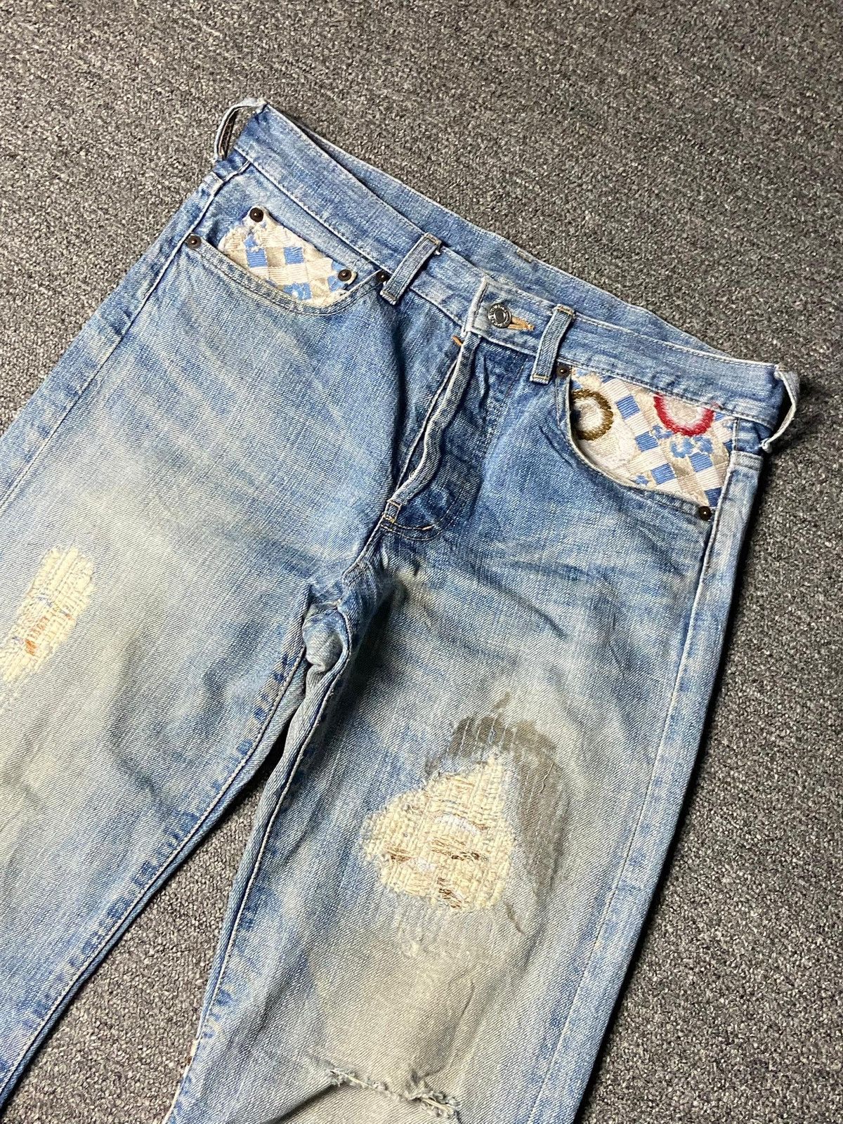 Takeo Kikuchi Vintage Takeo Kikuchi Patchwork Denim Jeans (162) Size US 31 - 11 Thumbnail