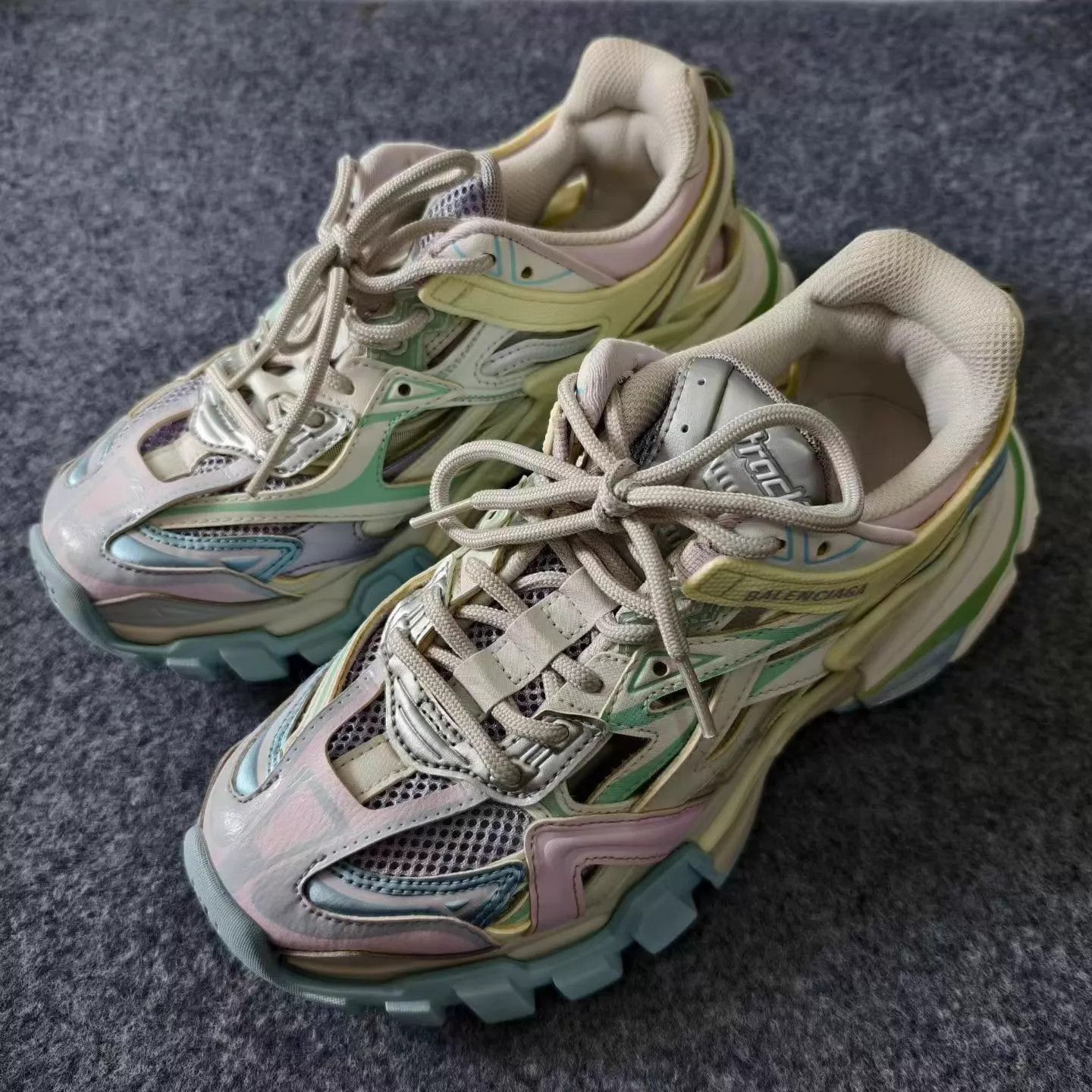Balenciaga Balenciaga Track 2.0 Mac White Blue Pink Dad Shoe Women's 37 Size US 6.5 / IT 36.5 - 1 Thumbnail