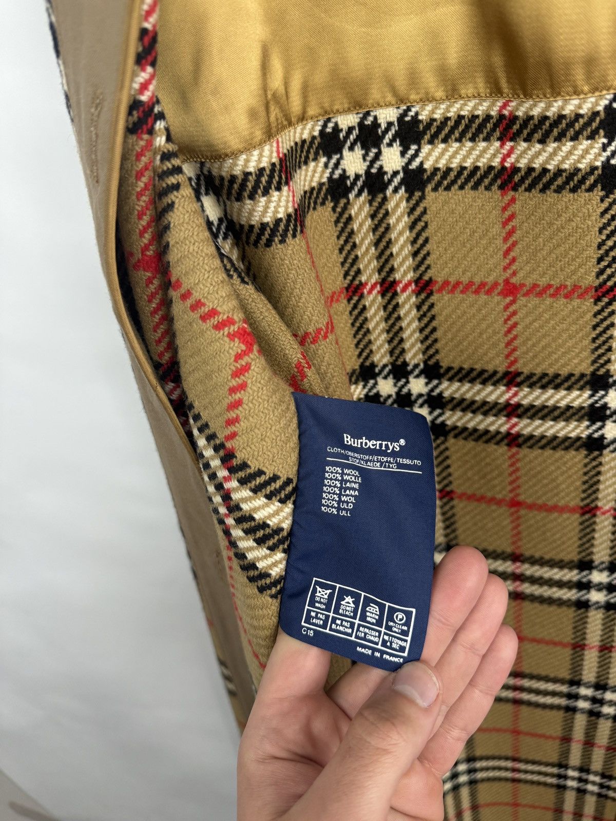 Burberry 🇬🇧 Vintage 90s Burberry Nova Check Wool Vest Liner Sleeveless Size US M / EU 48-50 / 2 - 6 Thumbnail