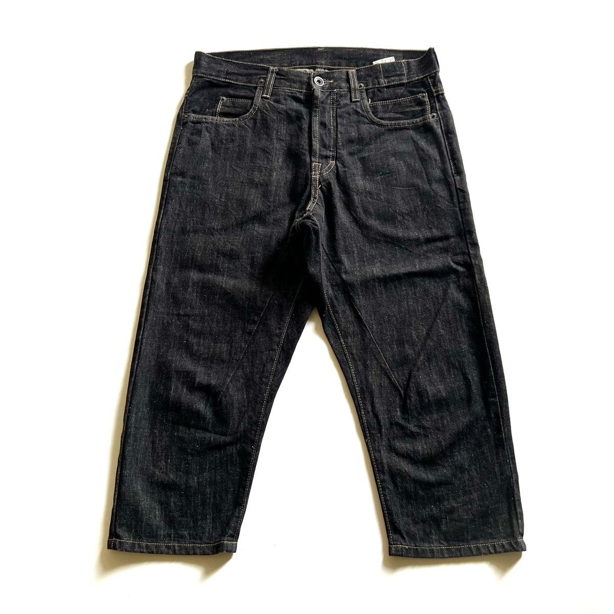 パンツ LAGUST Glitter coated denim Rick Owens Rick Owens 17FW Glitter Coated Denim Leather Detail