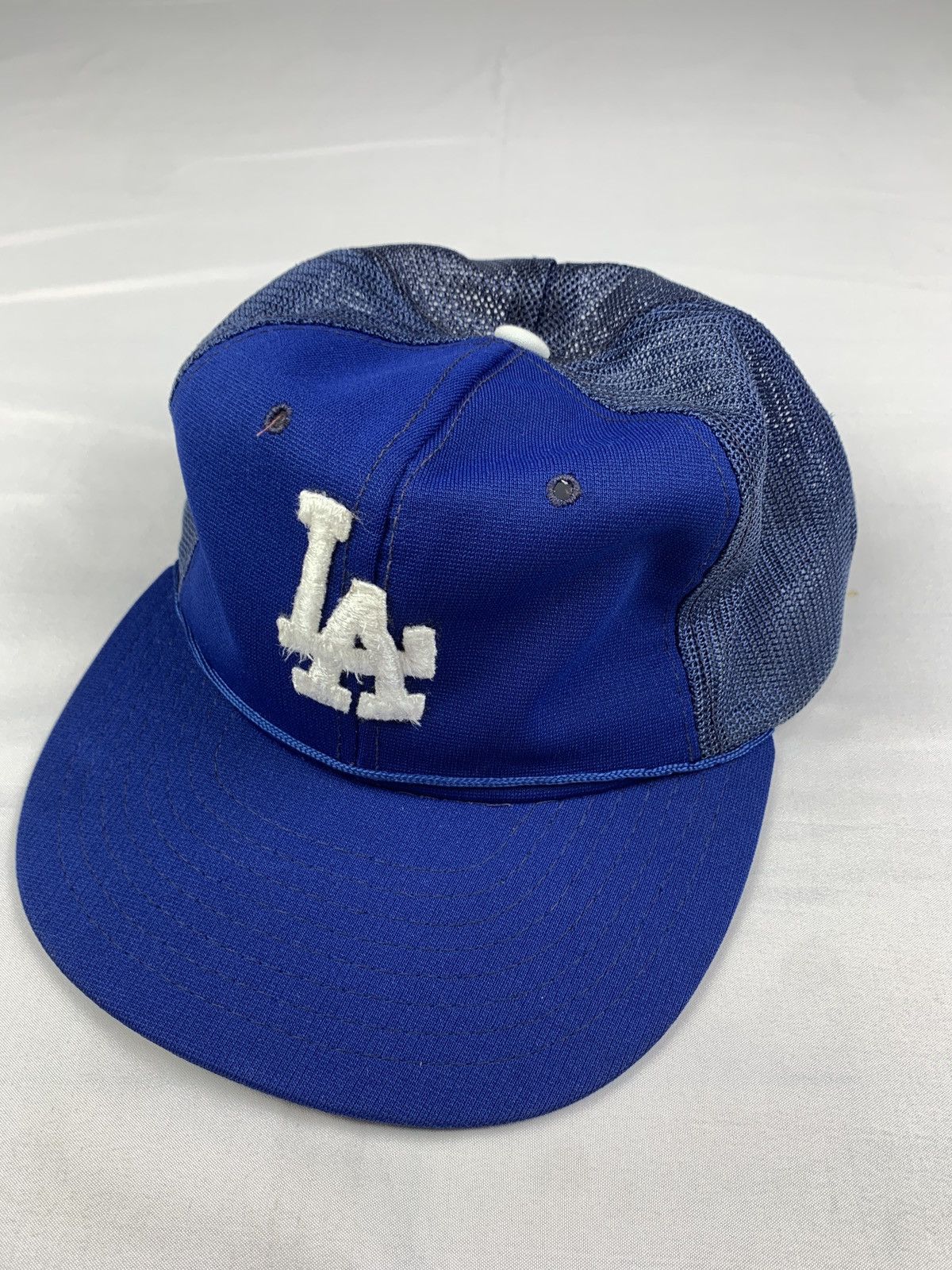 MLB 1990s MLB Los Angeles Dodgers Blue Rope Trucker Hat Size ONE SIZE - 1 Thumbnail